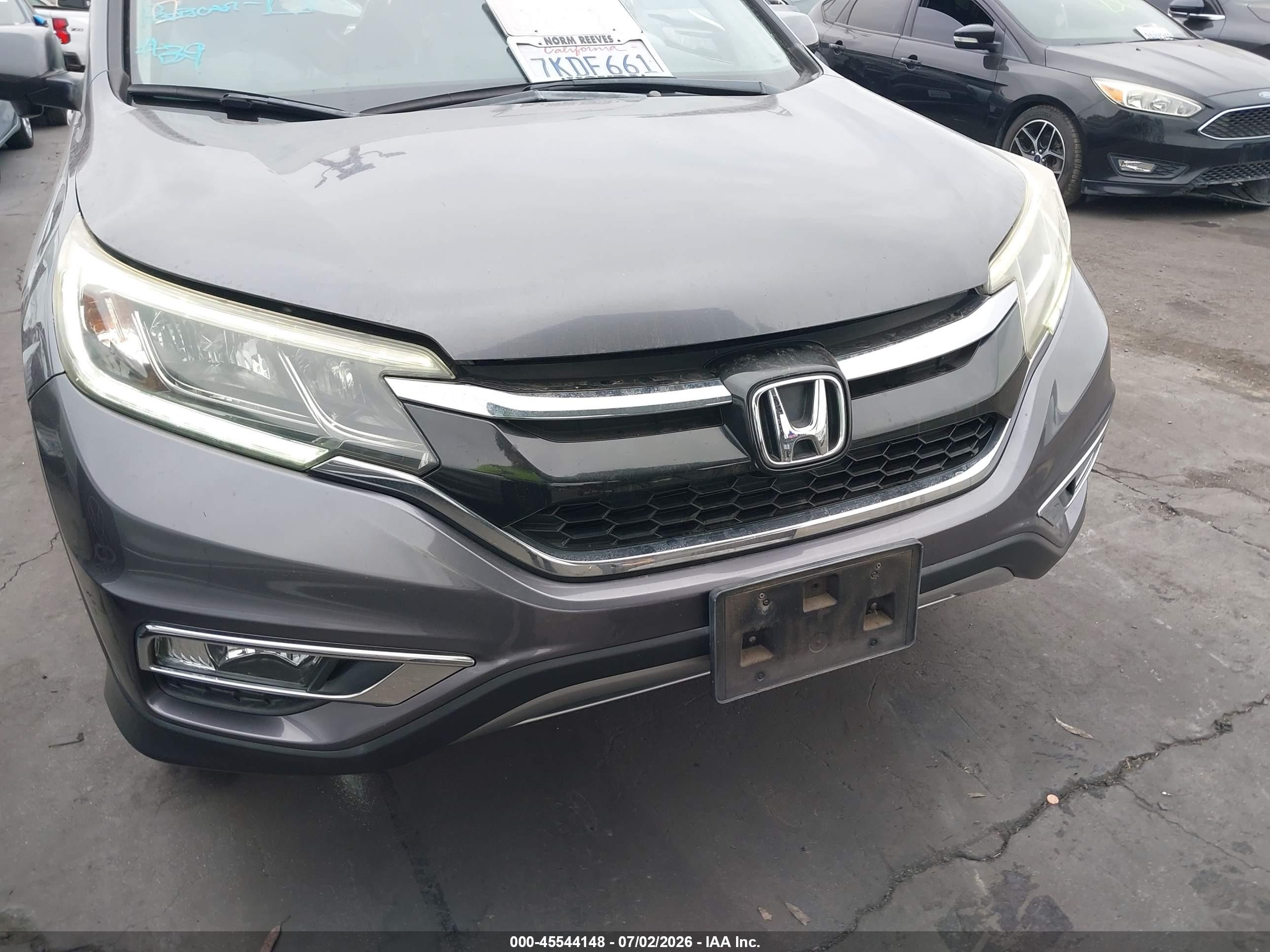 2015 Honda Cr-v Ex Gray vin: 3CZRM3H52FG700324