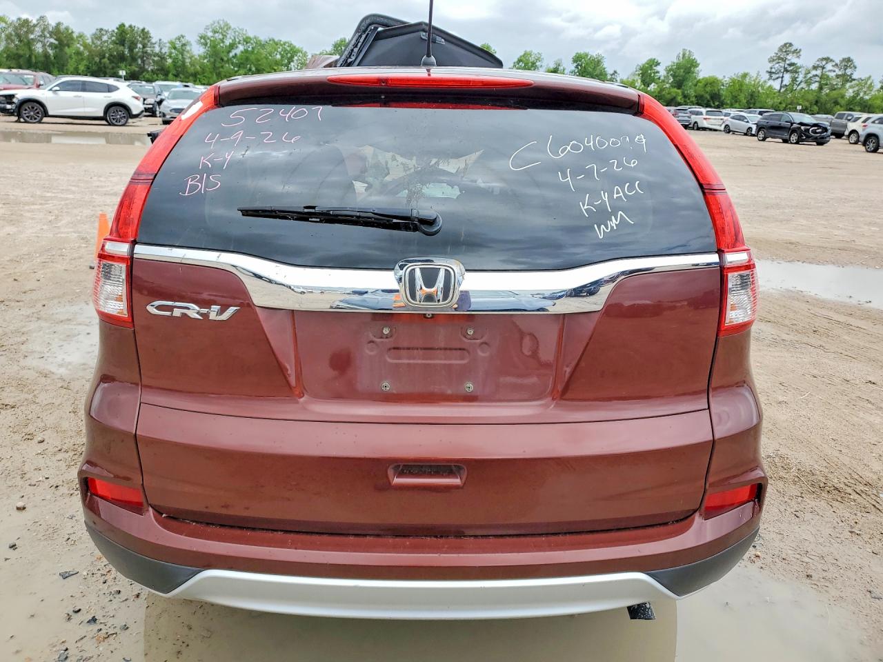 2015 Honda Cr-v Ex Red vin: 3CZRM3H52FG701375