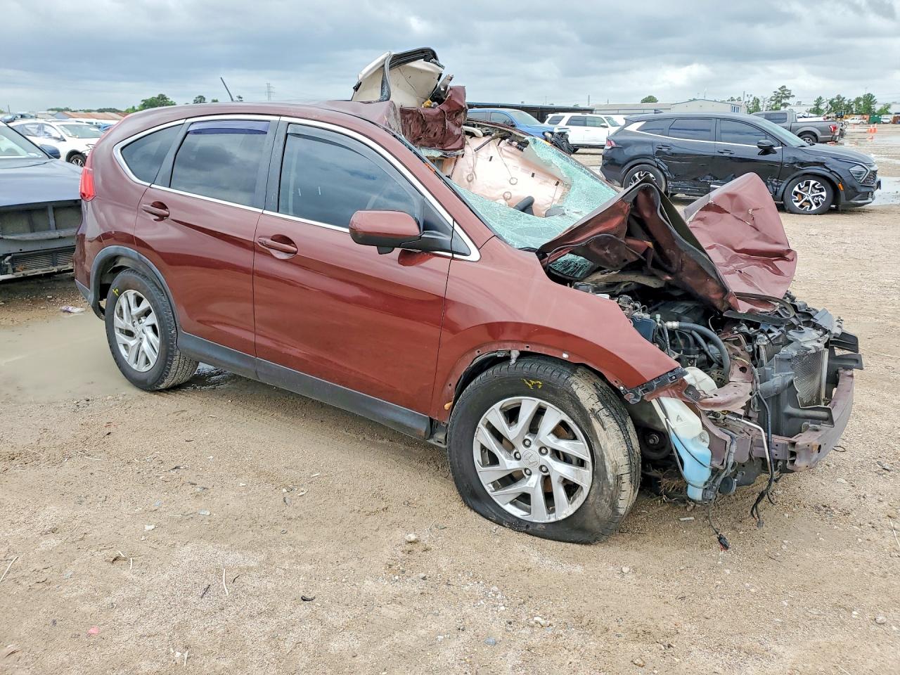 2015 Honda Cr-v Ex Red vin: 3CZRM3H52FG701375