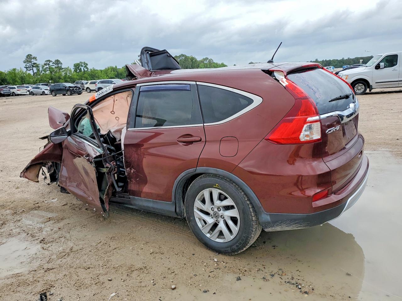2015 Honda Cr-v Ex Red vin: 3CZRM3H52FG701375