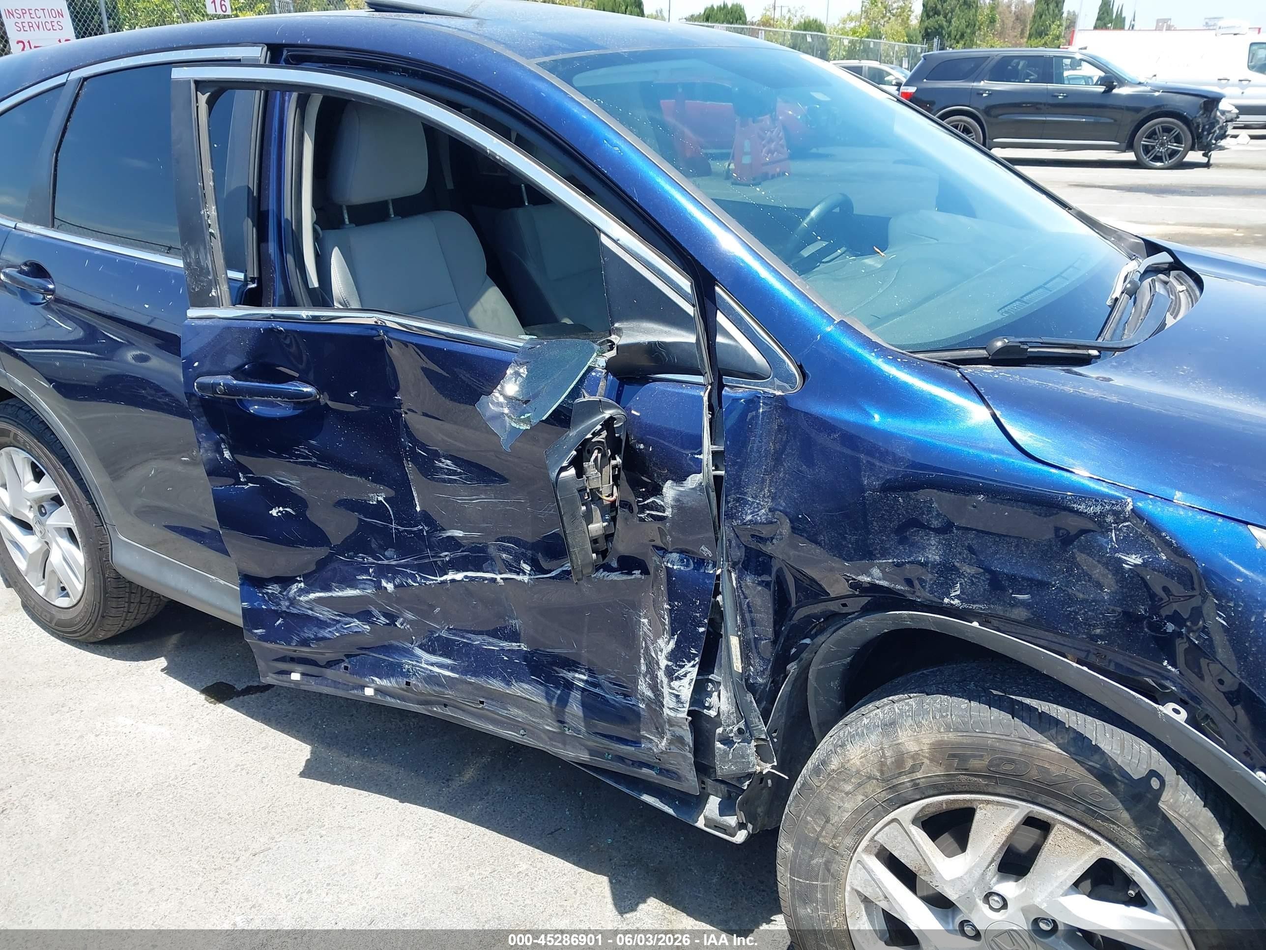2015 Honda Cr-v Ex Blue vin: 3CZRM3H52FG702641