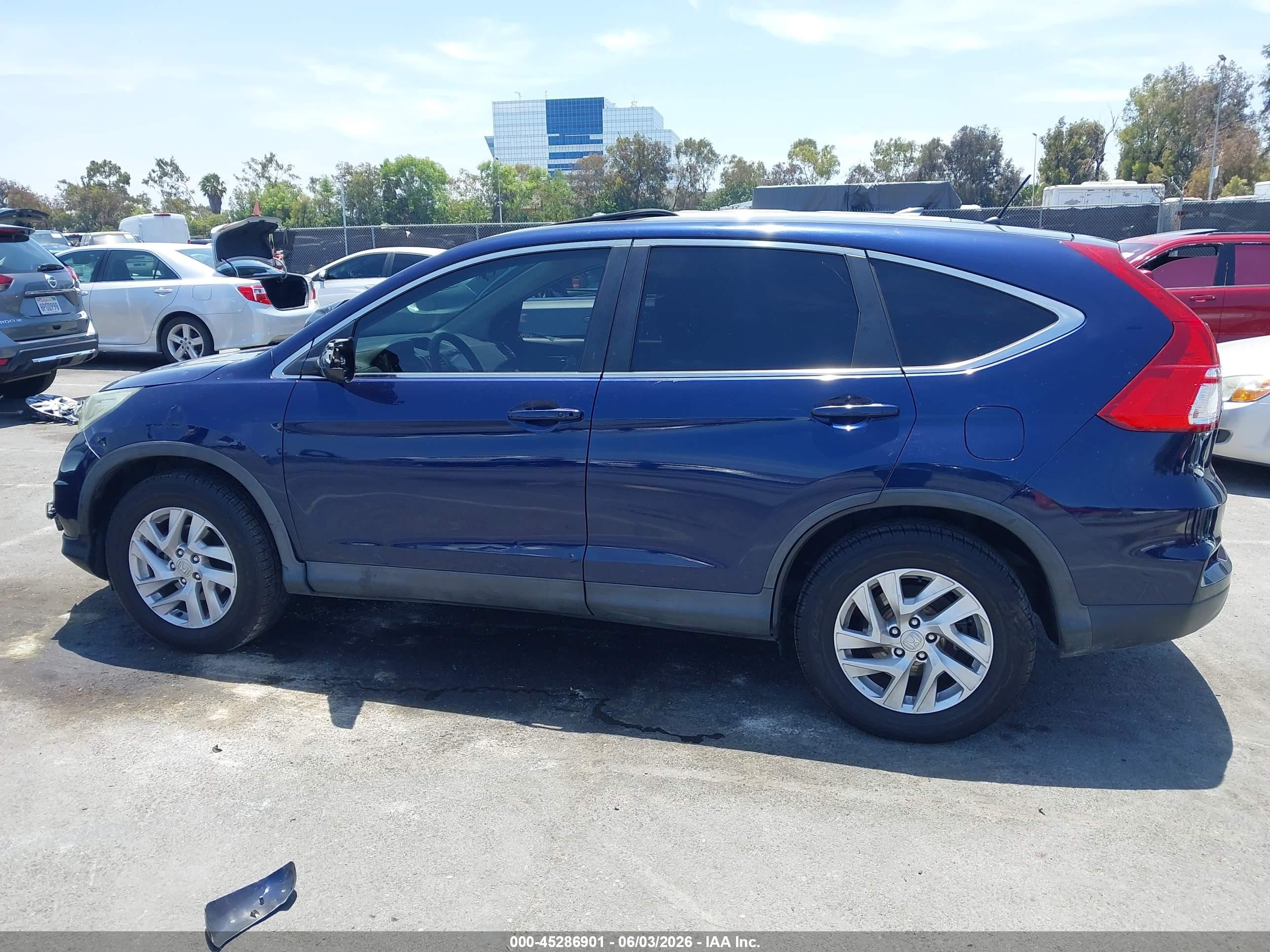 2015 Honda Cr-v Ex Blue vin: 3CZRM3H52FG702641