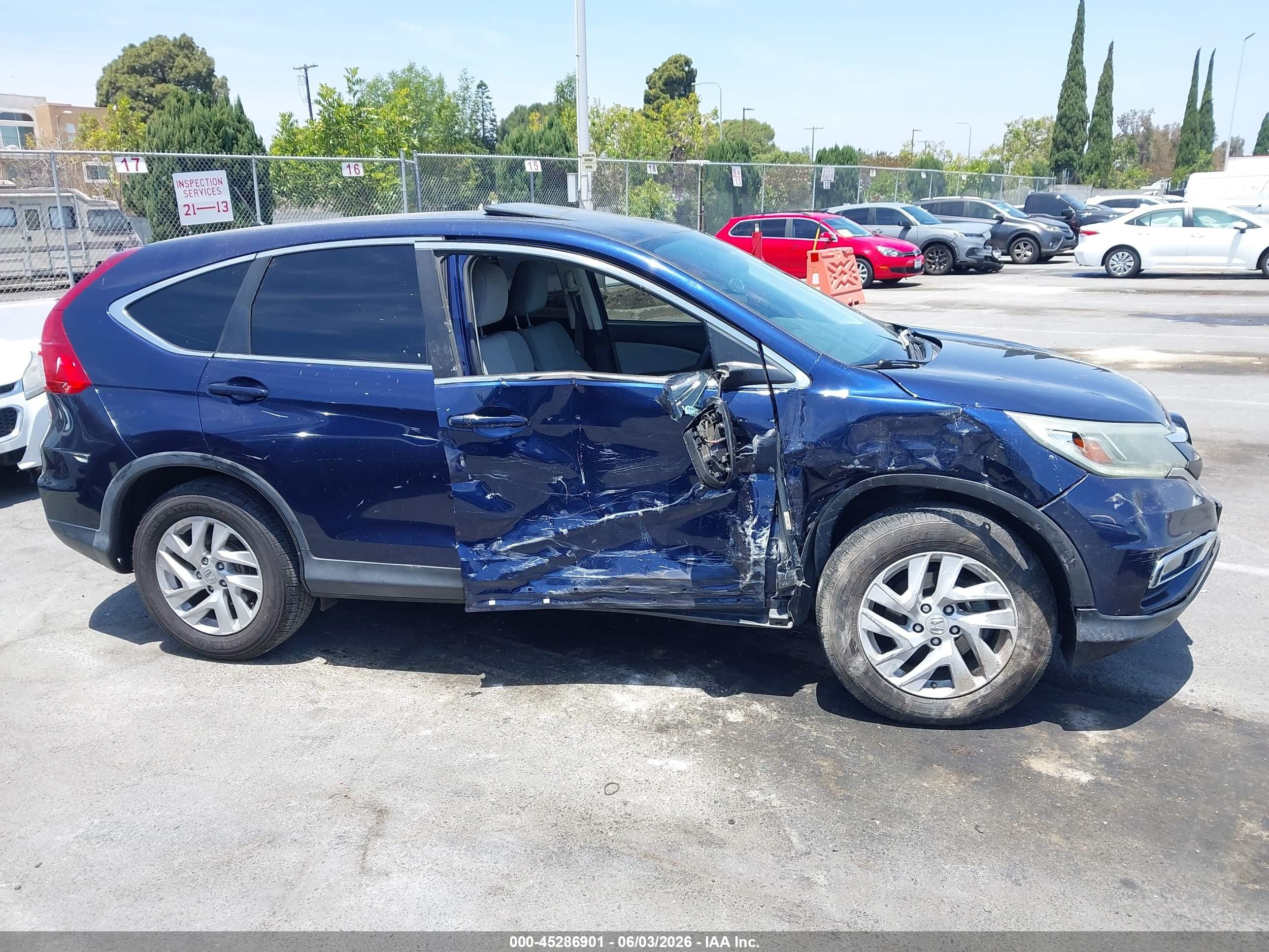 2015 Honda Cr-v Ex Blue vin: 3CZRM3H52FG702641