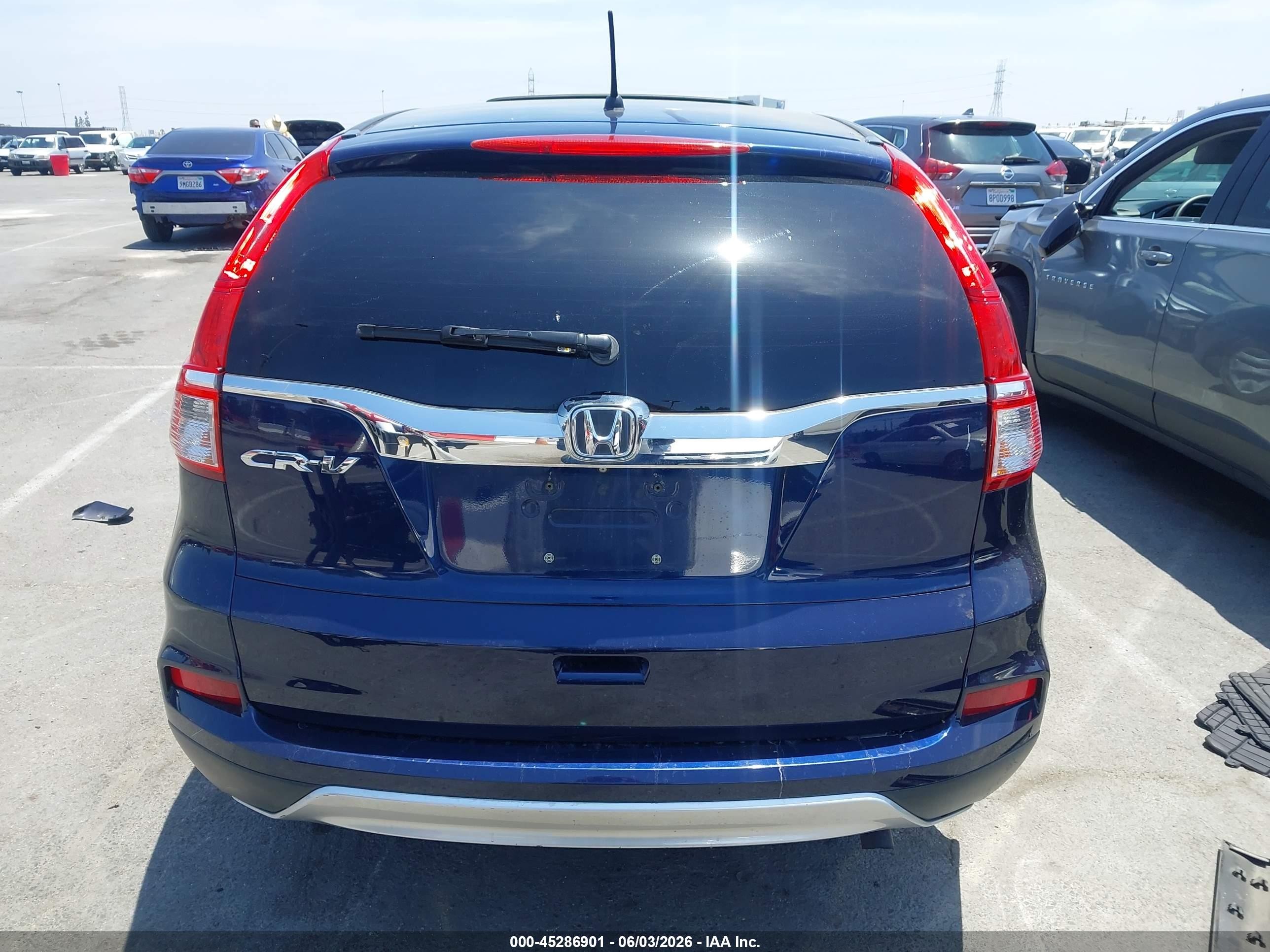 2015 Honda Cr-v Ex Blue vin: 3CZRM3H52FG702641