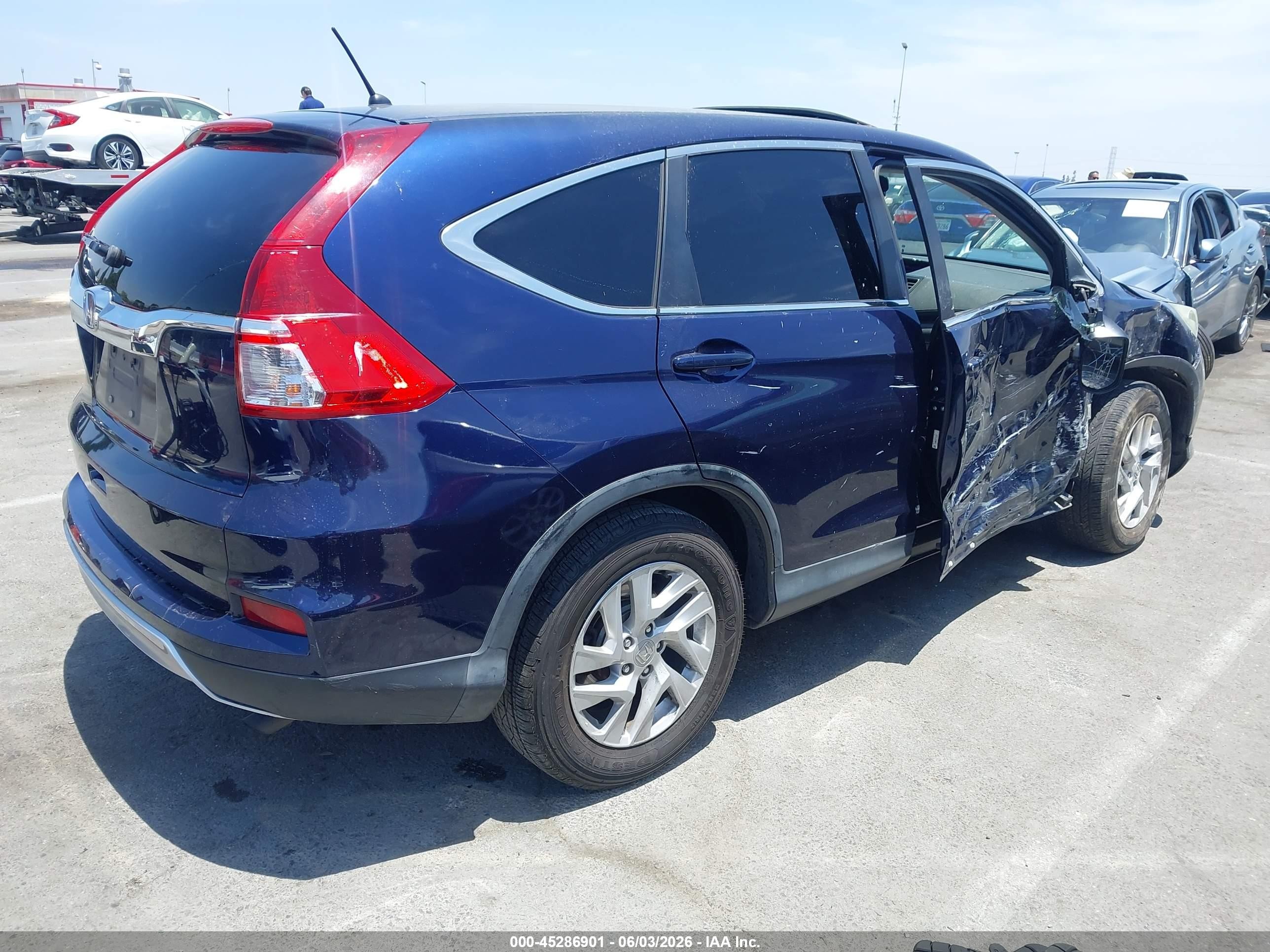2015 Honda Cr-v Ex Blue vin: 3CZRM3H52FG702641