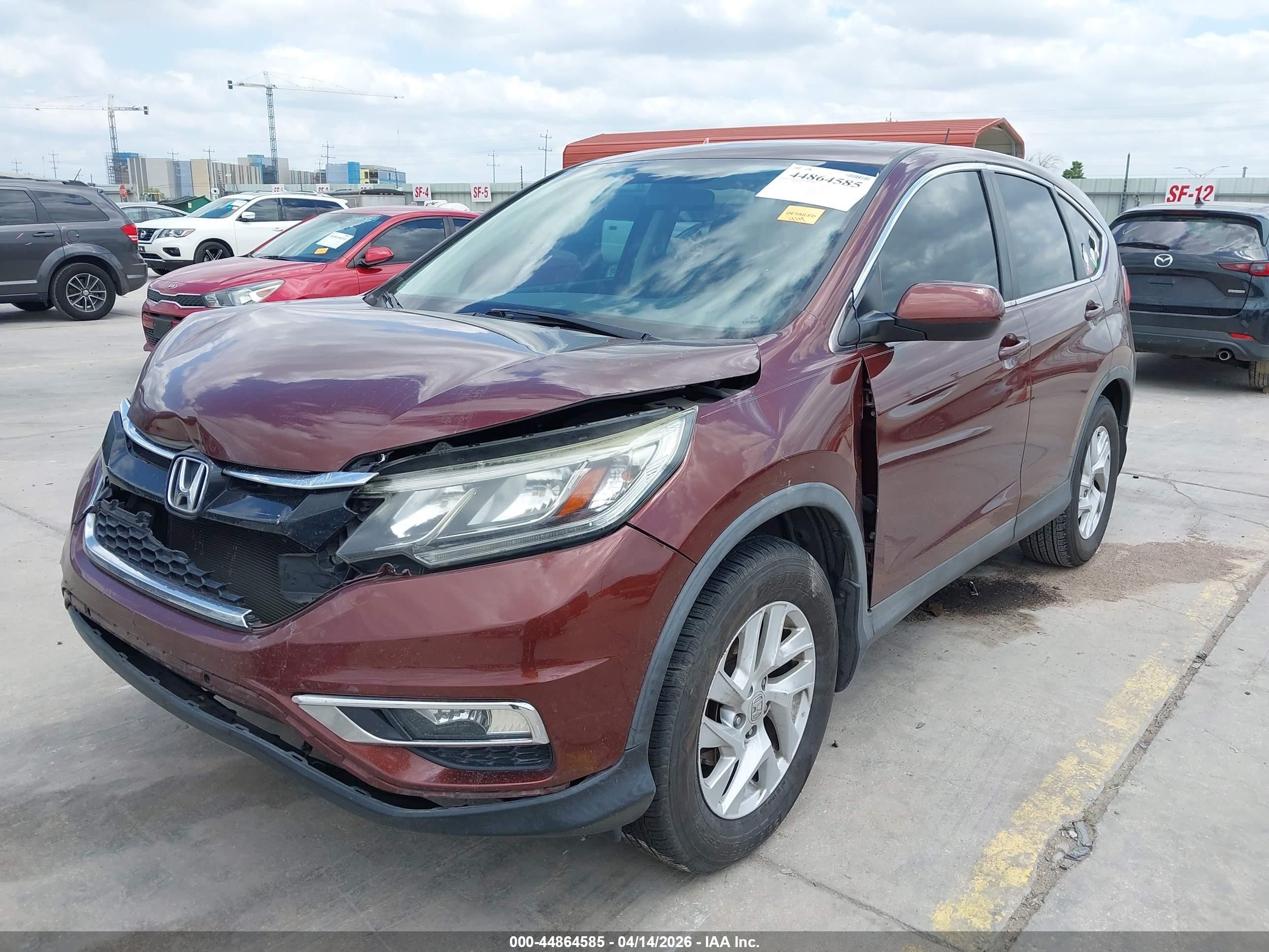 2015 Honda Cr-v Ex Burgundy vin: 3CZRM3H52FG703790