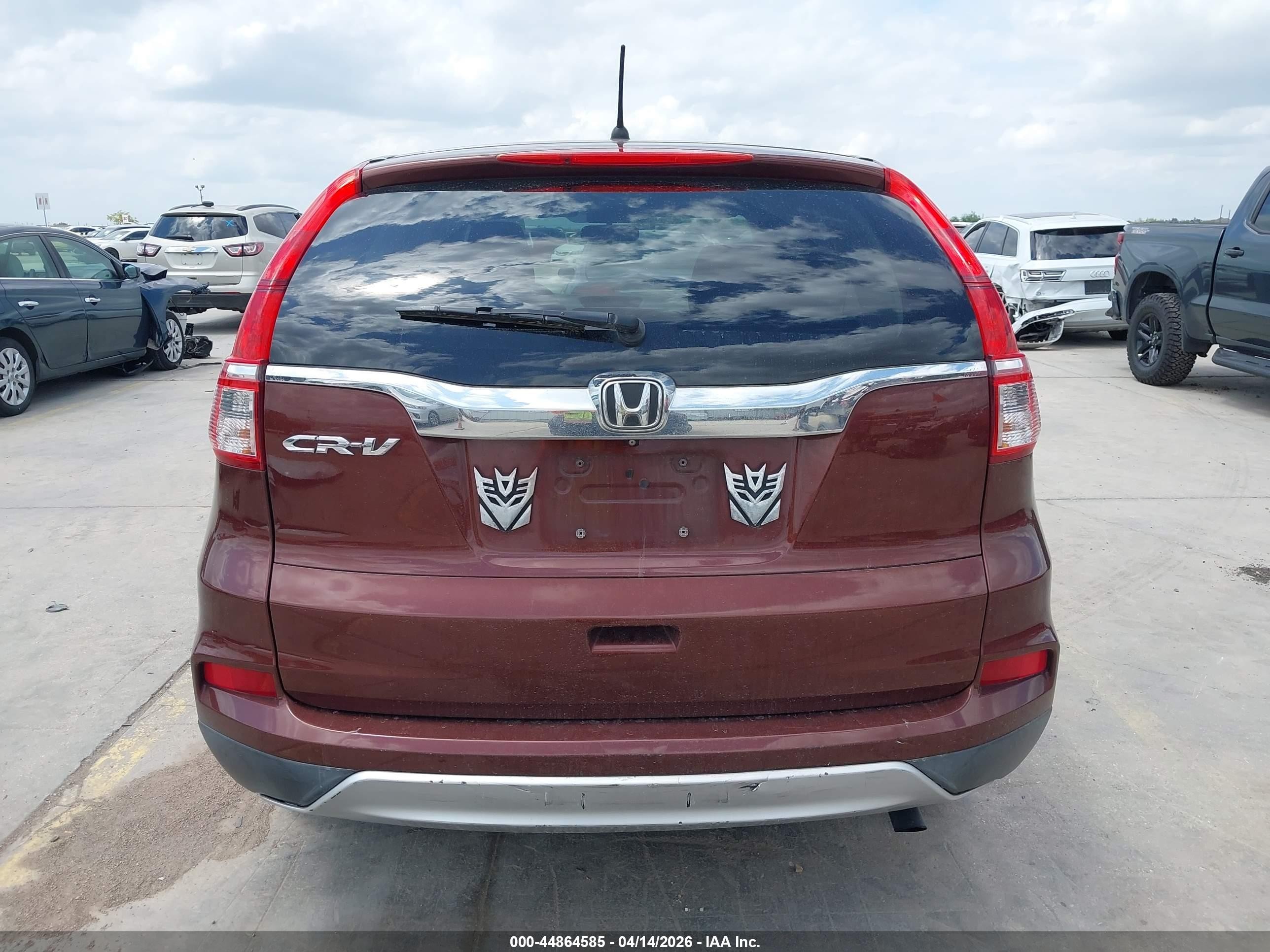 2015 Honda Cr-v Ex Burgundy vin: 3CZRM3H52FG703790