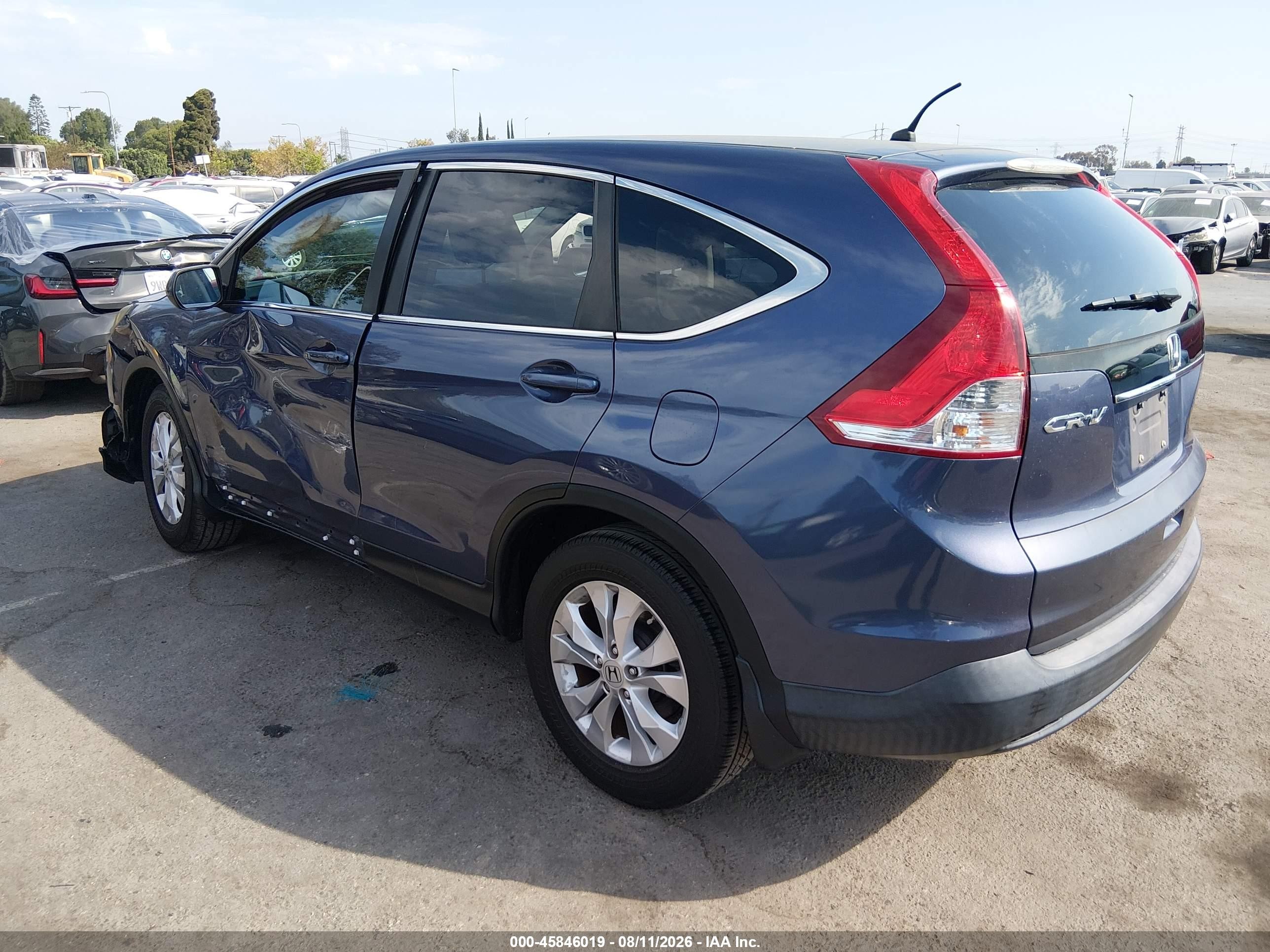 2013 Honda Cr-v Ex Blue vin: 3CZRM3H53DG701561
