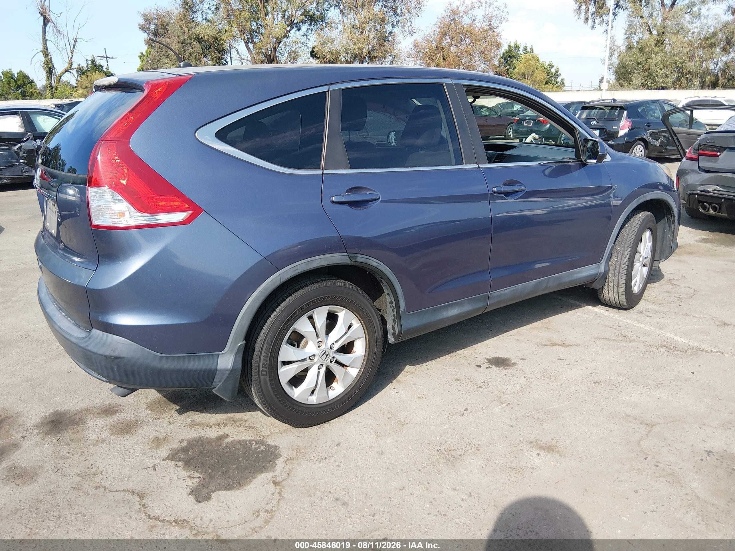 2013 Honda Cr-v Ex Blue vin: 3CZRM3H53DG701561