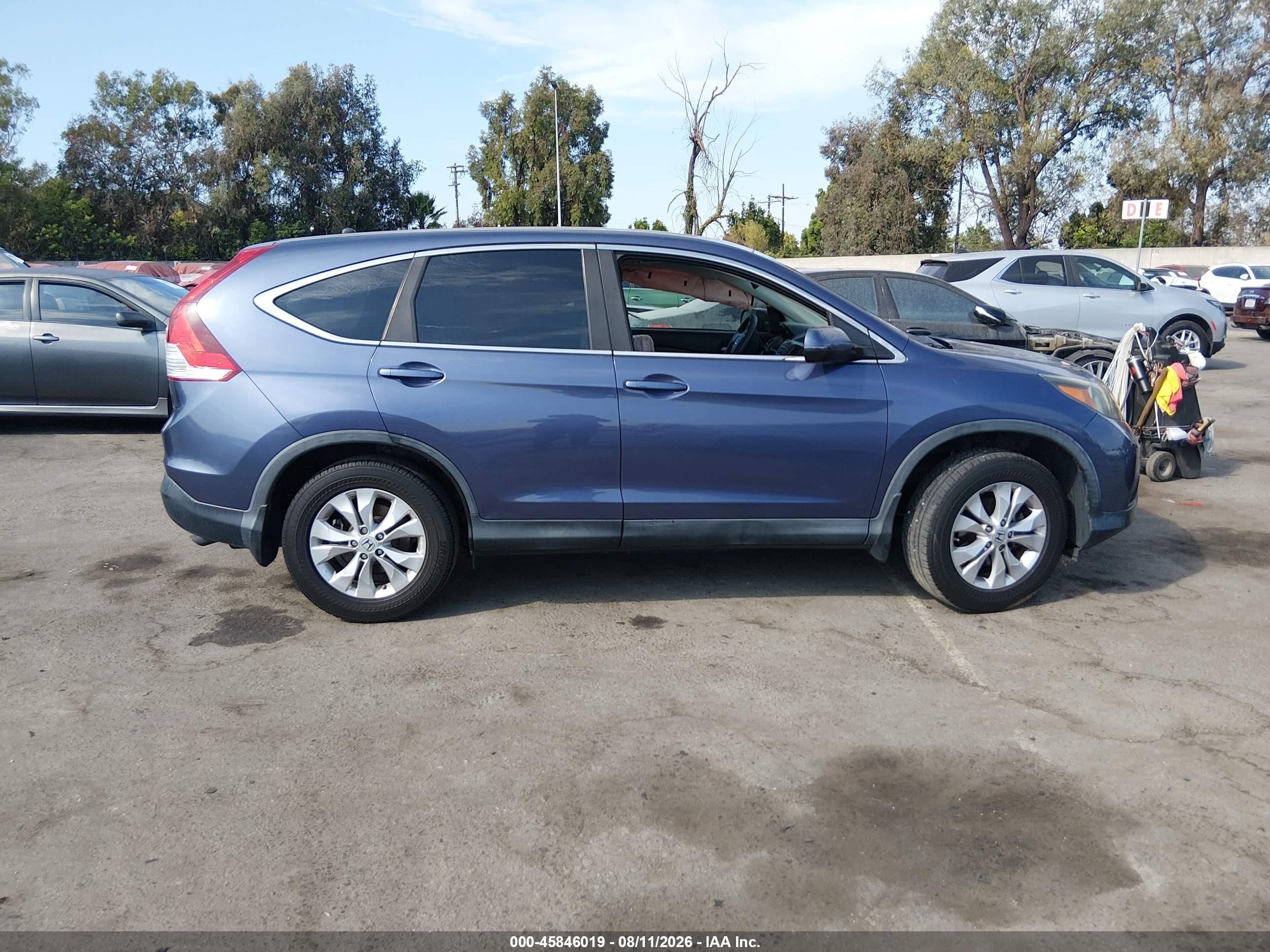 2013 Honda Cr-v Ex Blue vin: 3CZRM3H53DG701561