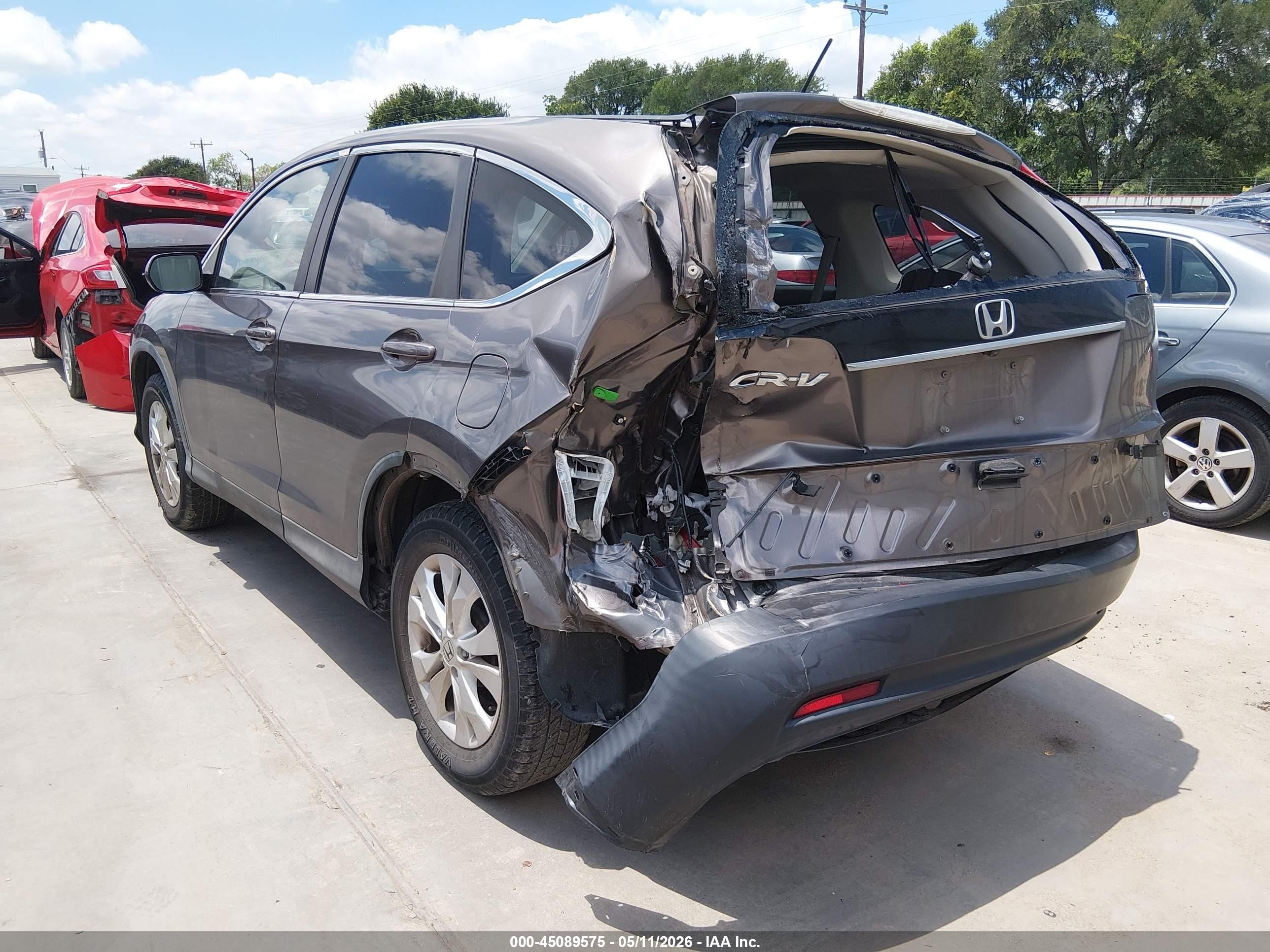 2013 Honda Cr-v Ex Gray vin: 3CZRM3H54DG704095