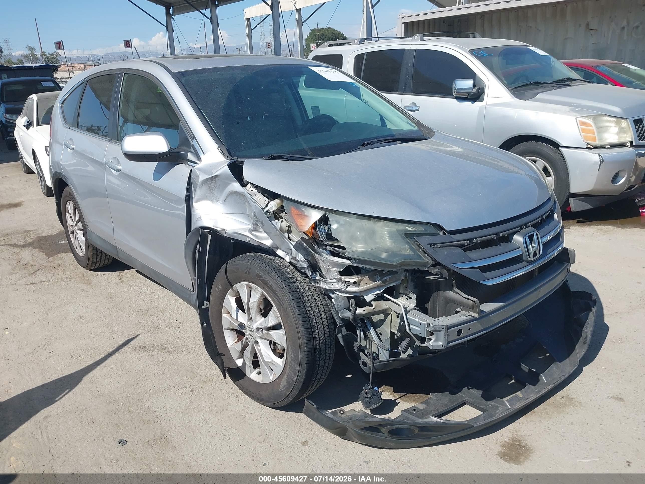 2014 Honda Cr-v Ex Gray vin: 3CZRM3H54EG700064