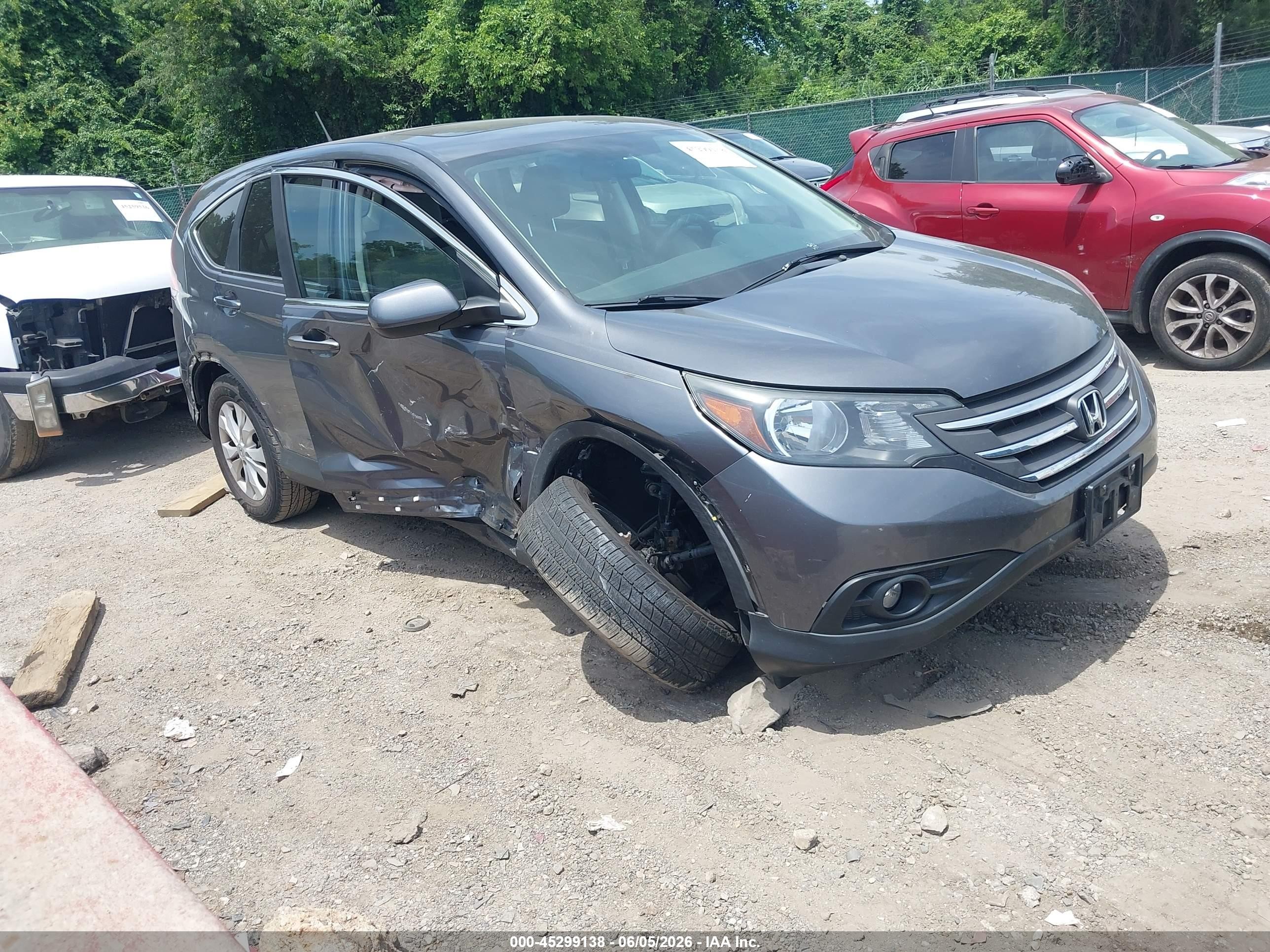 2012 Honda Cr-v Ex Серый vin: 3CZRM3H55CG702595