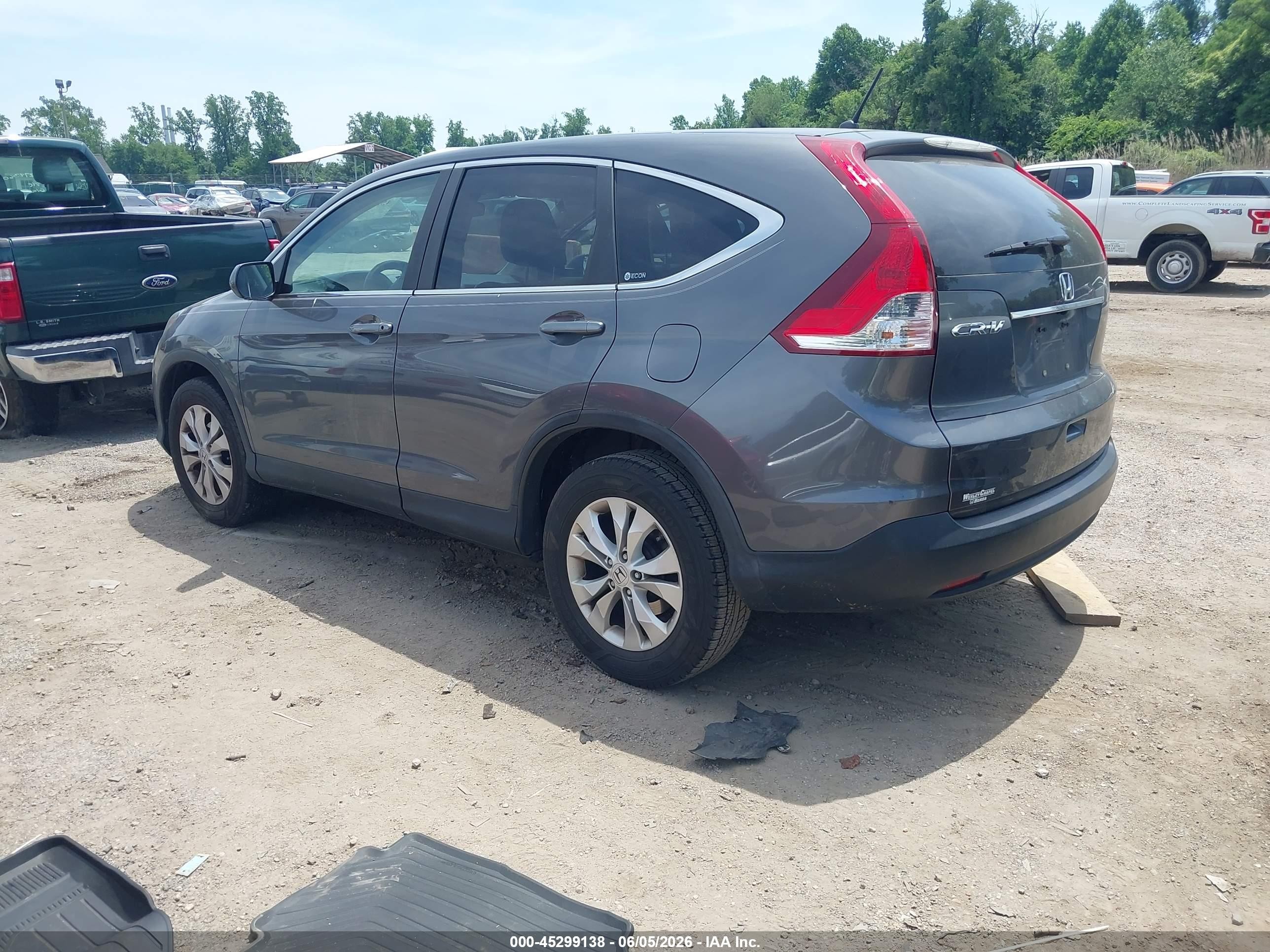 2012 Honda Cr-v Ex Серый vin: 3CZRM3H55CG702595