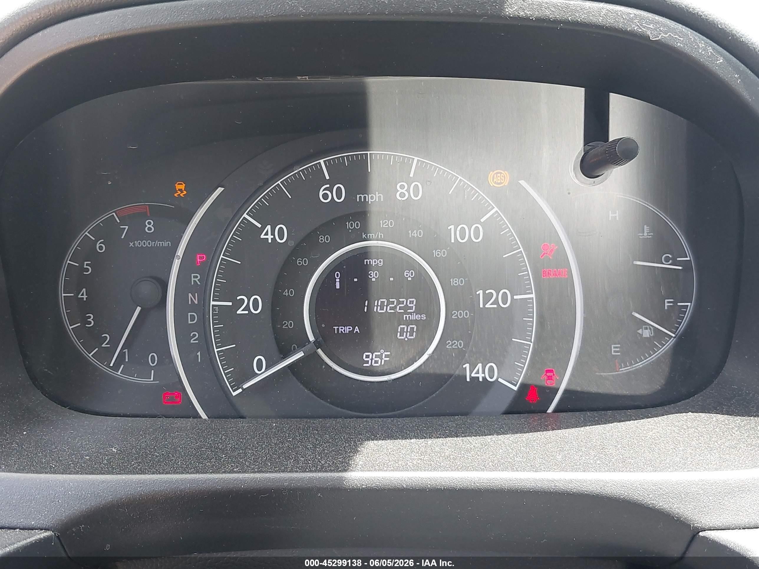 2012 Honda Cr-v Ex Серый vin: 3CZRM3H55CG702595