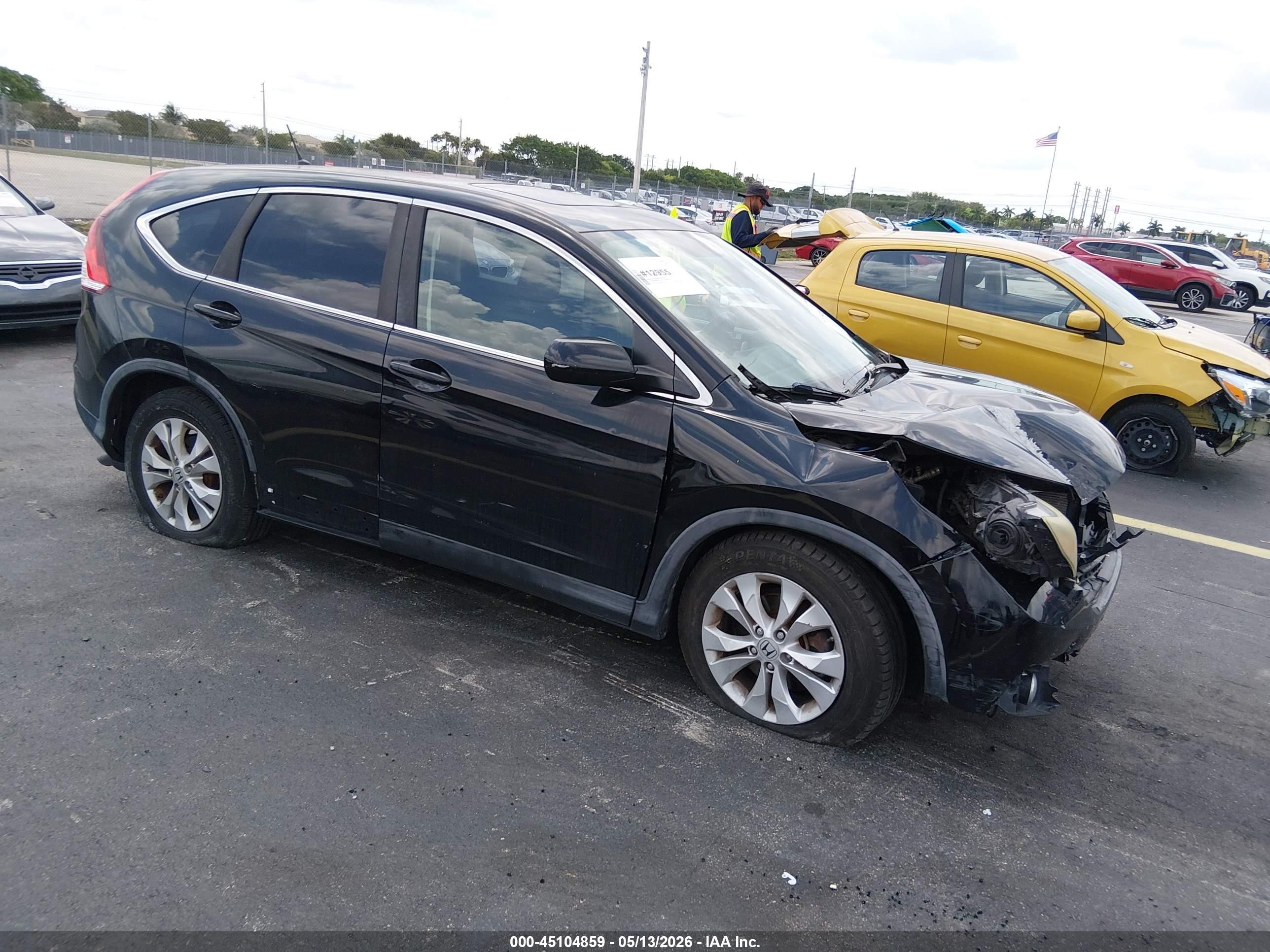 2013 Honda Cr-v Ex Black vin: 3CZRM3H55DG701948