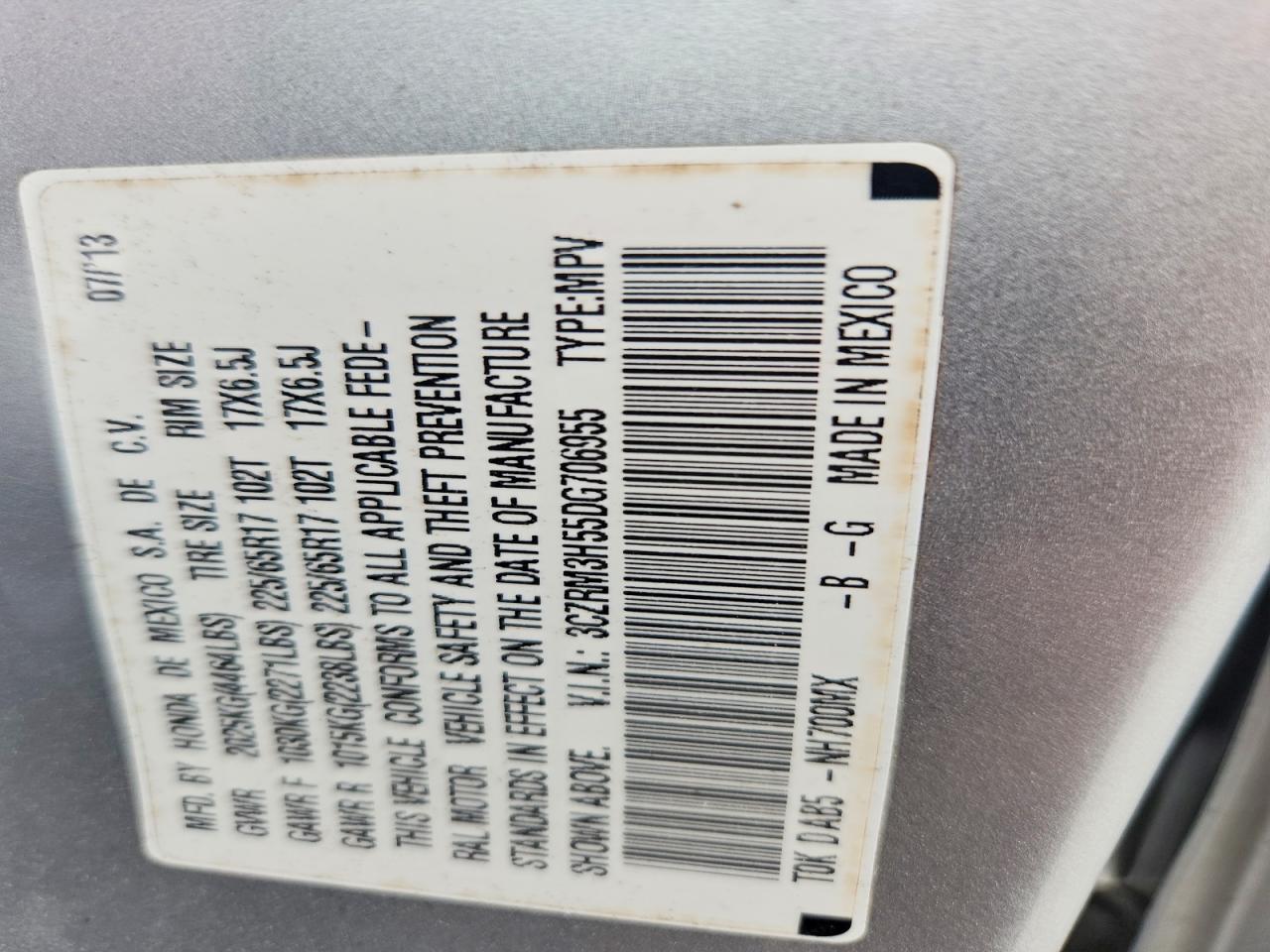 2013 Honda Cr-v Ex Серебряный vin: 3CZRM3H55DG706955