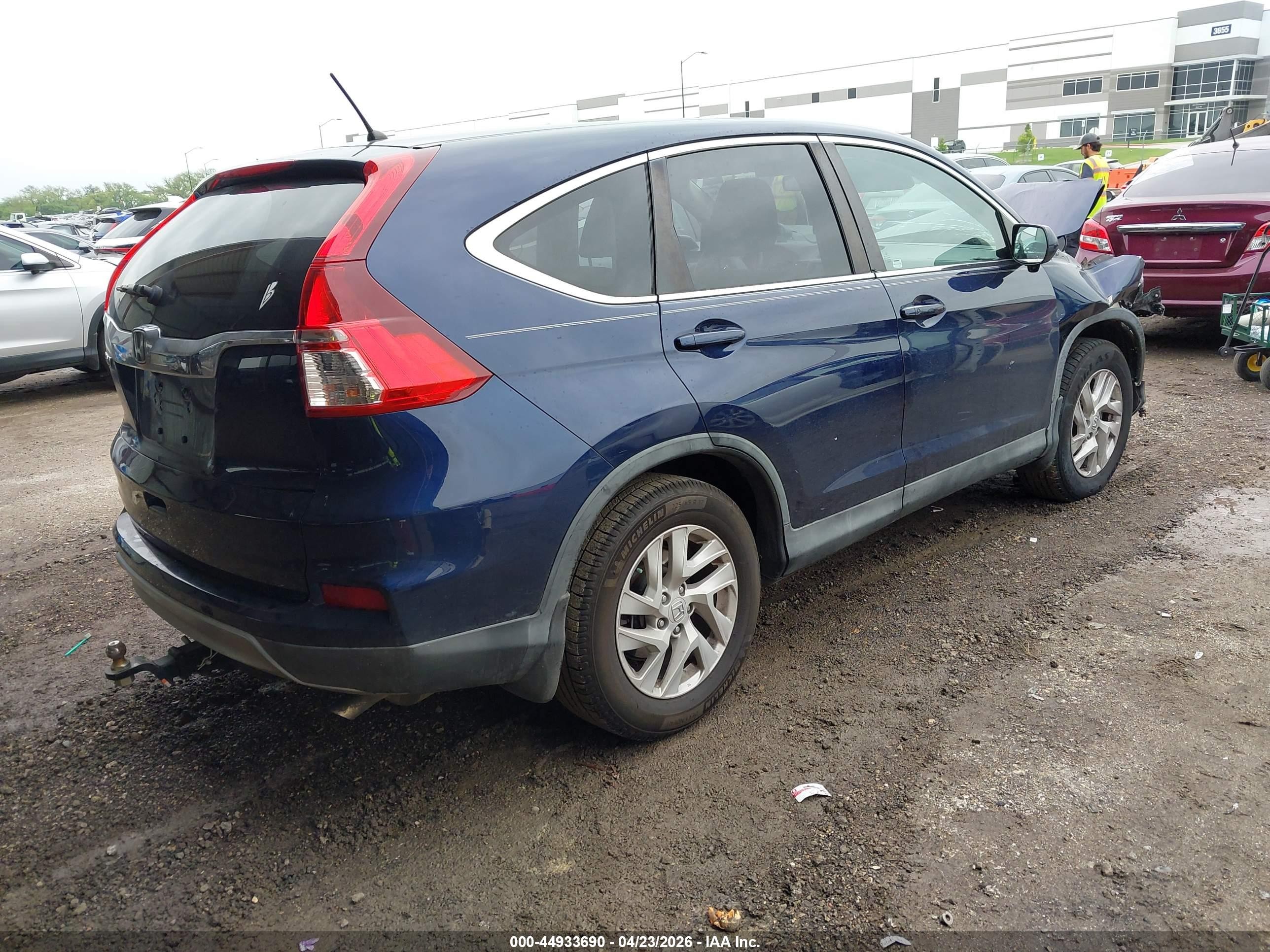 2015 Honda Cr-v Ex Blue vin: 3CZRM3H55FG710670