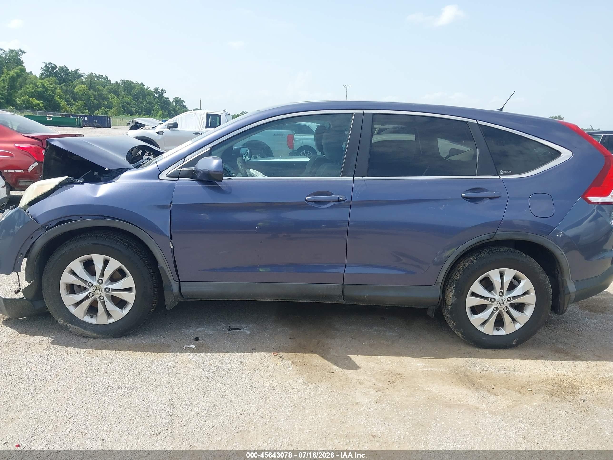 2012 Honda Cr-v Ex Blue vin: 3CZRM3H56CG701889