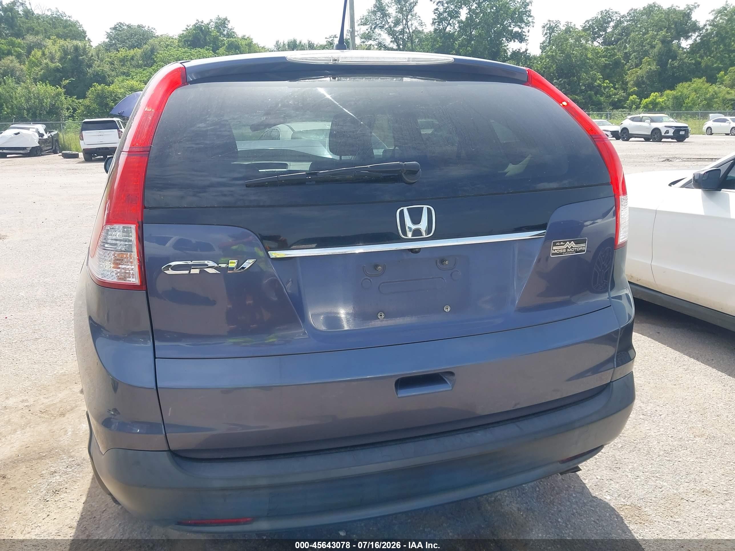 2012 Honda Cr-v Ex Blue vin: 3CZRM3H56CG701889