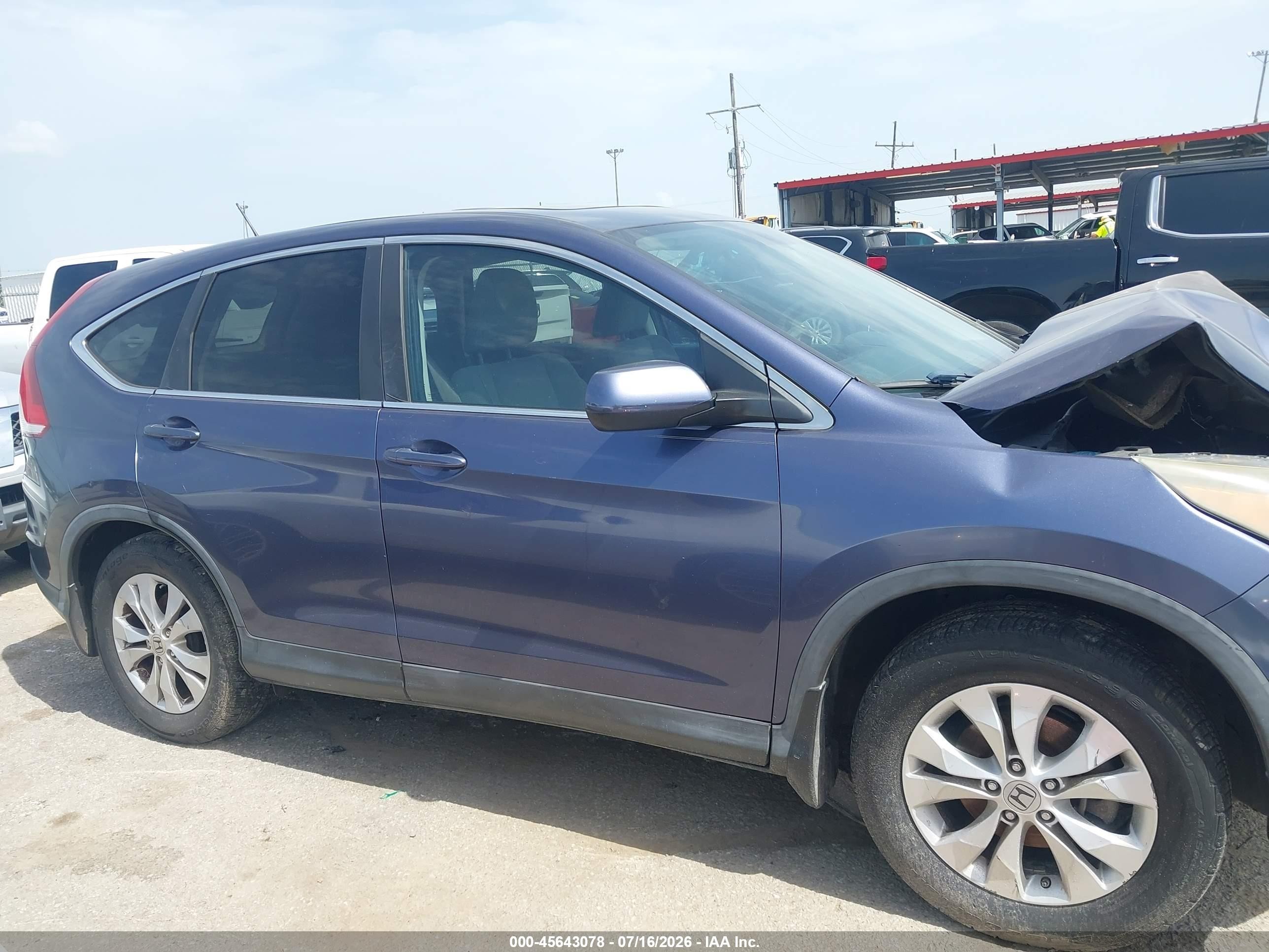 2012 Honda Cr-v Ex Blue vin: 3CZRM3H56CG701889