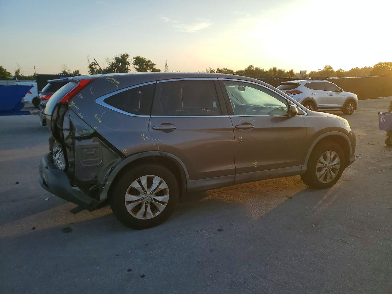 2014 Honda Cr-v Ex Gray vin: 3CZRM3H56EG704634