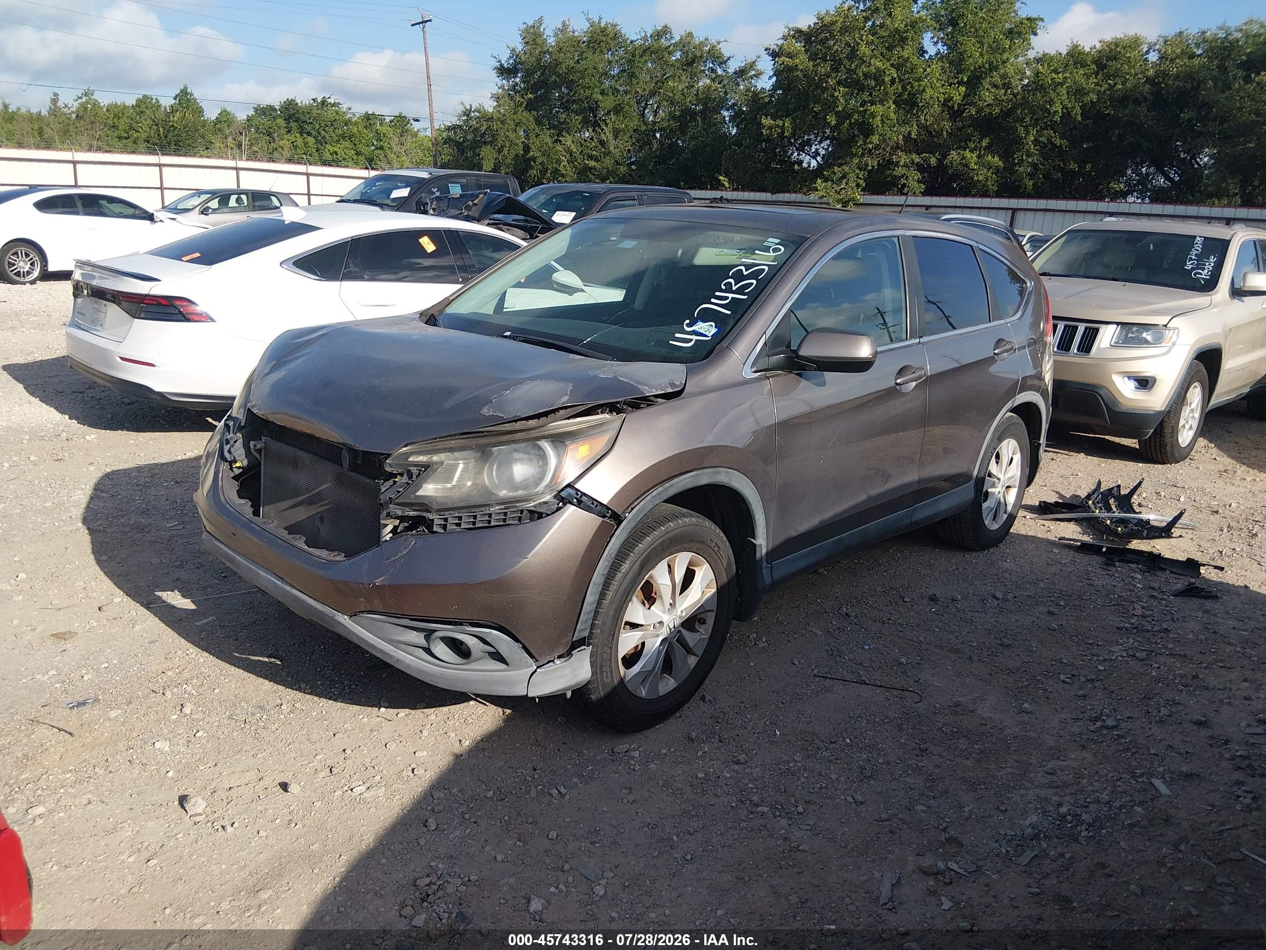 2013 Honda Cr-v Ex Серый vin: 3CZRM3H57DG704673