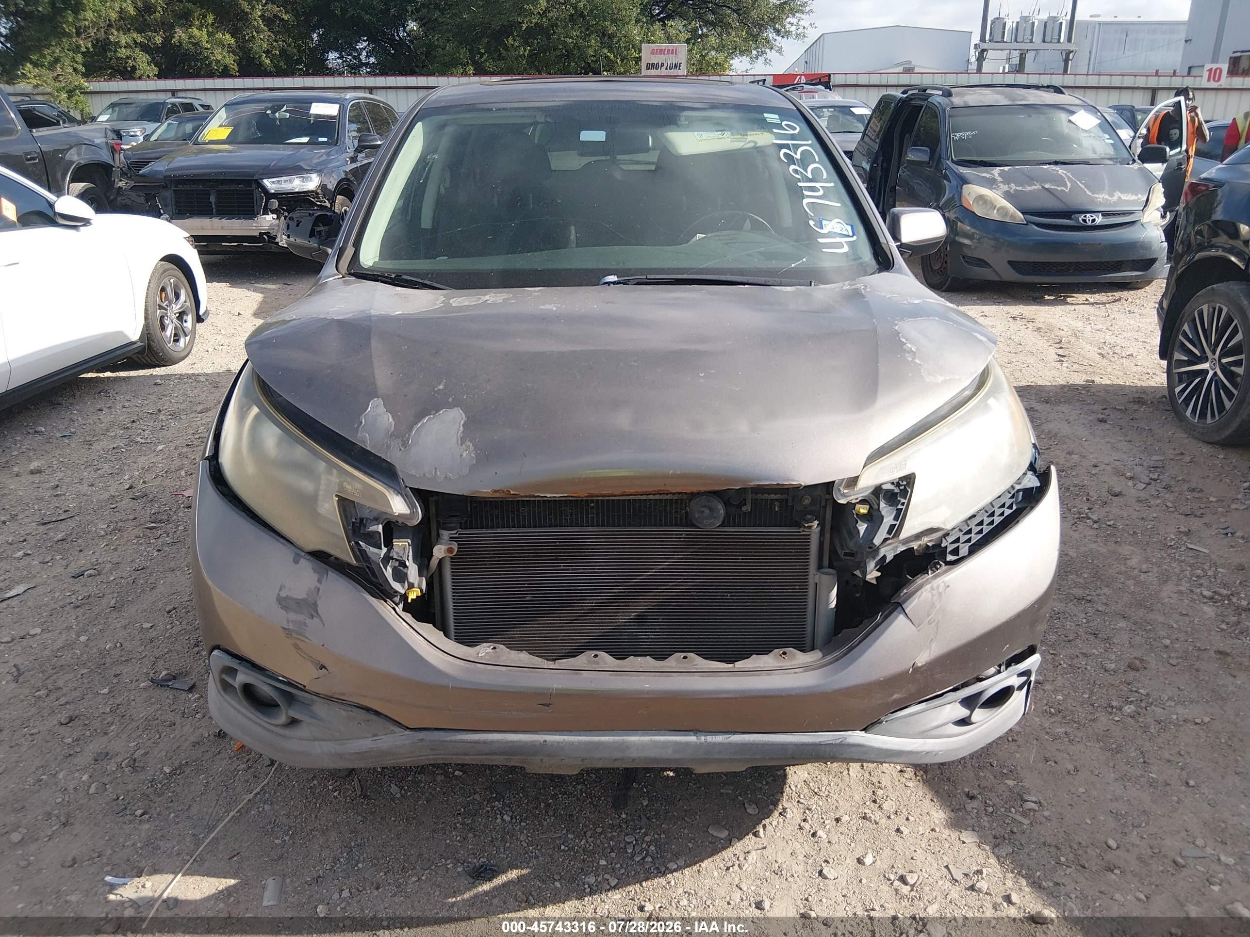 2013 Honda Cr-v Ex Серый vin: 3CZRM3H57DG704673