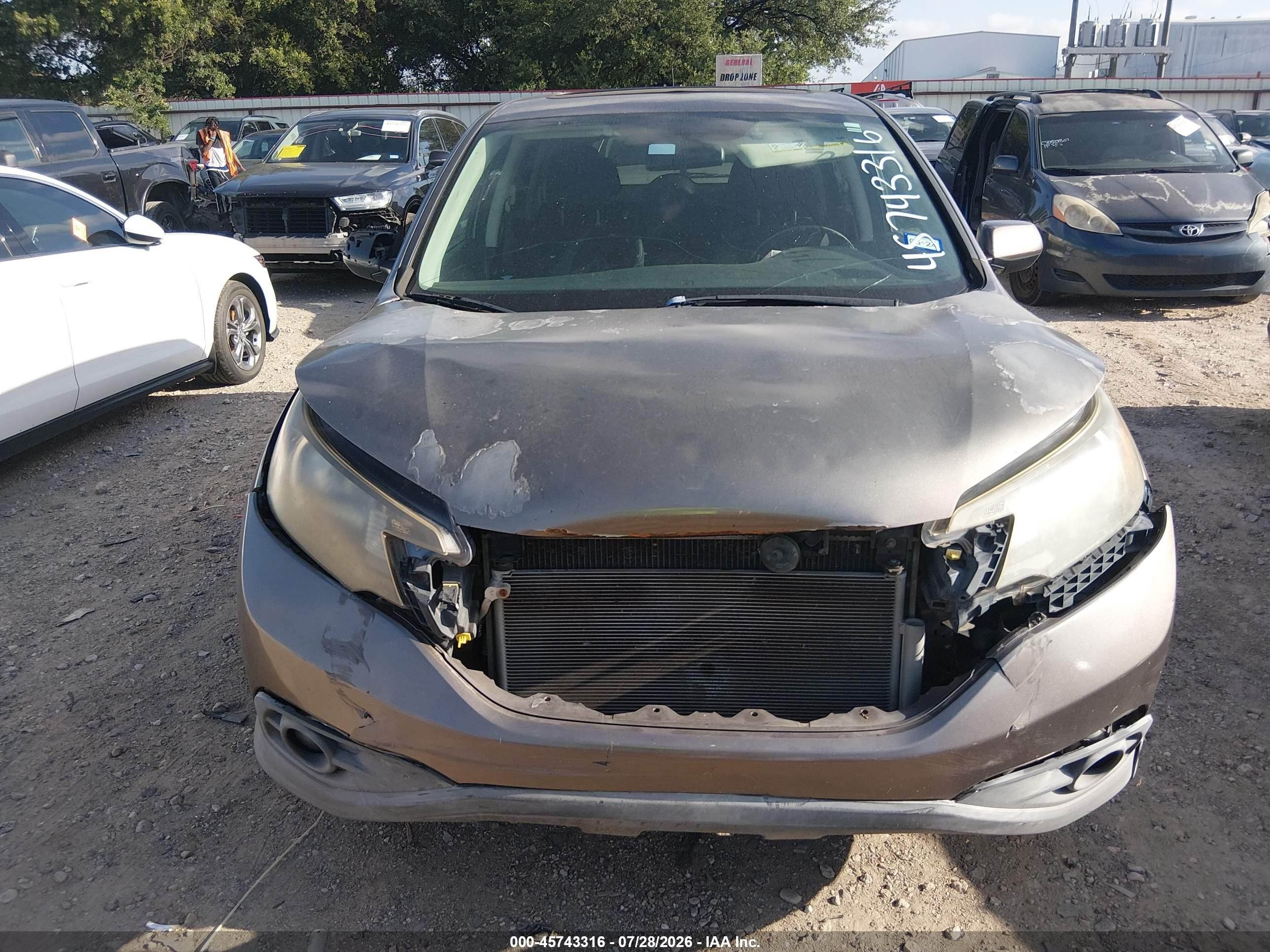 2013 Honda Cr-v Ex Серый vin: 3CZRM3H57DG704673