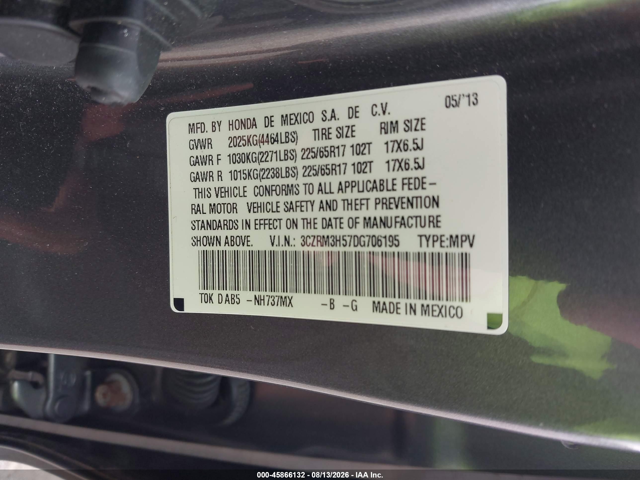 2013 Honda Cr-v Ex Silver vin: 3CZRM3H57DG706195