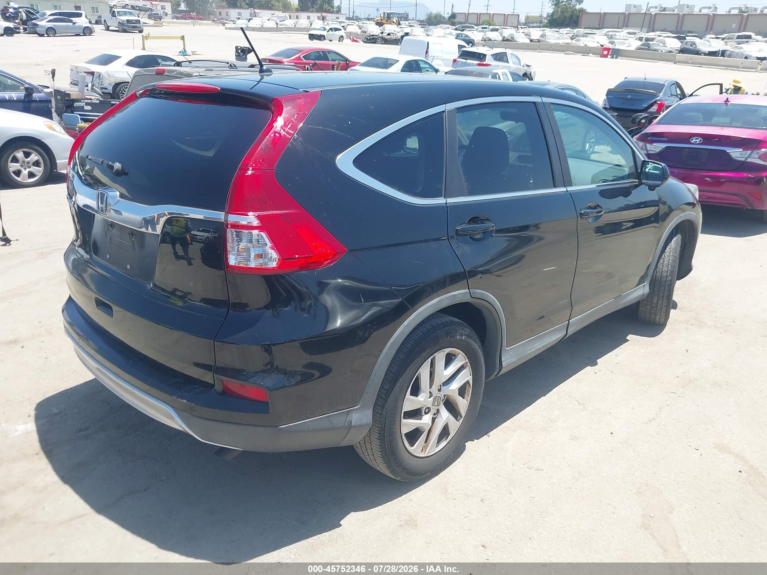 2015 Honda Cr-v Ex Черный vin: 3CZRM3H57FG701565