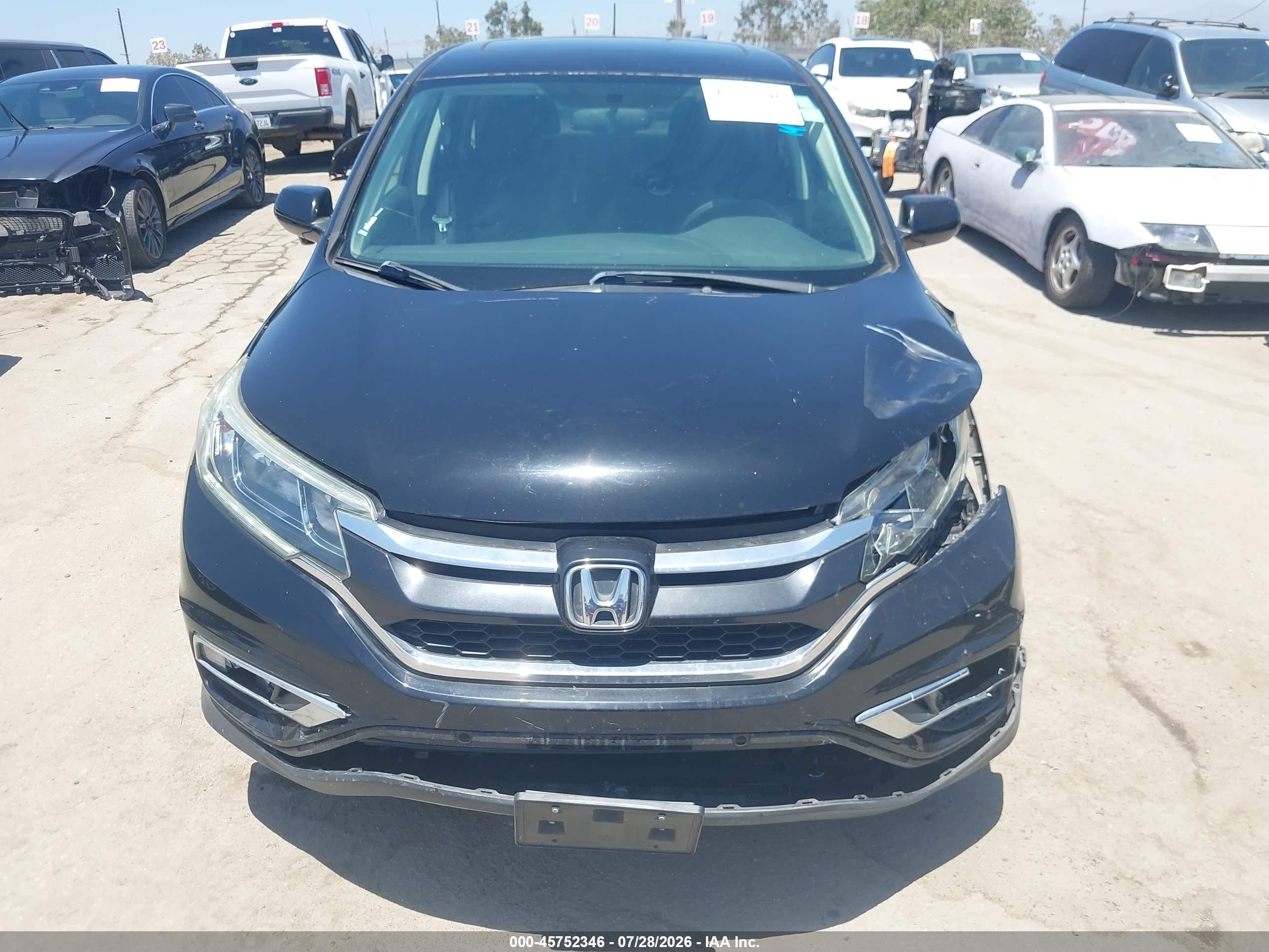 2015 Honda Cr-v Ex Черный vin: 3CZRM3H57FG701565
