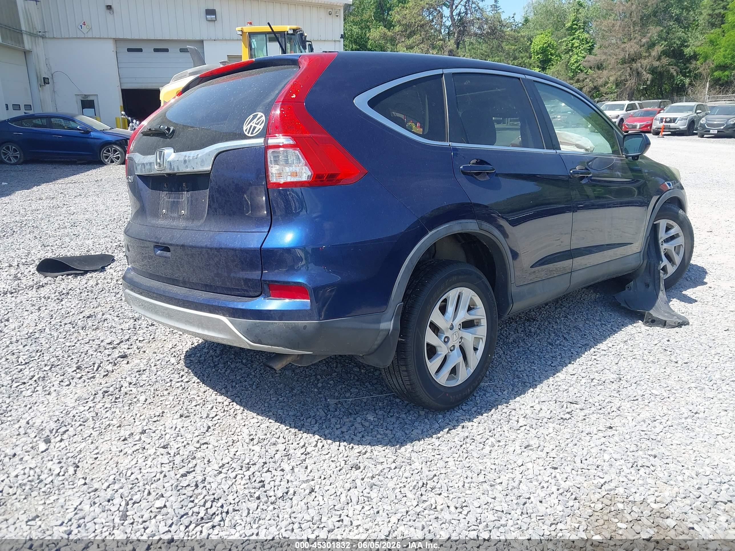 2015 Honda Cr-v Ex Blue vin: 3CZRM3H57FG701968