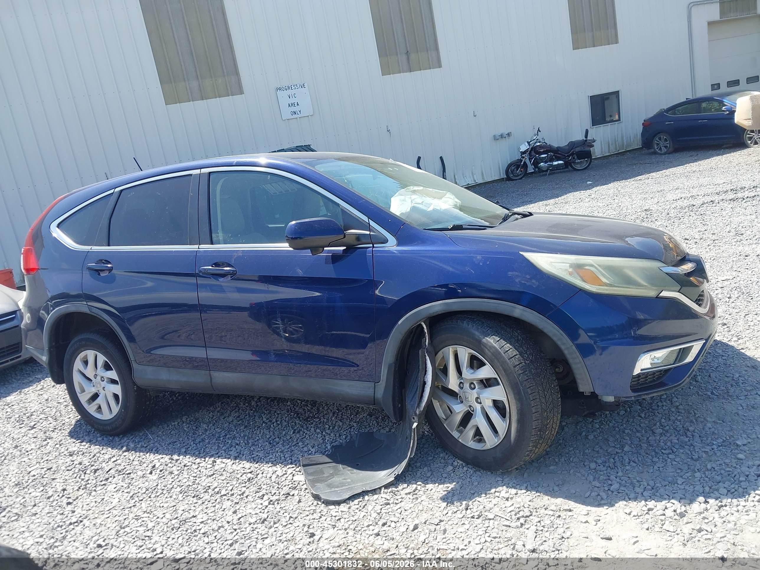 2015 Honda Cr-v Ex Blue vin: 3CZRM3H57FG701968