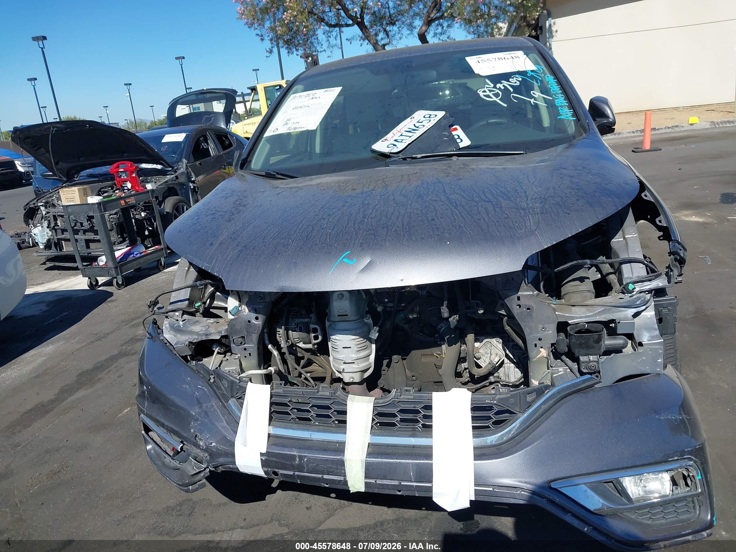 2015 Honda Cr-v Ex Gray vin: 3CZRM3H57FG708368