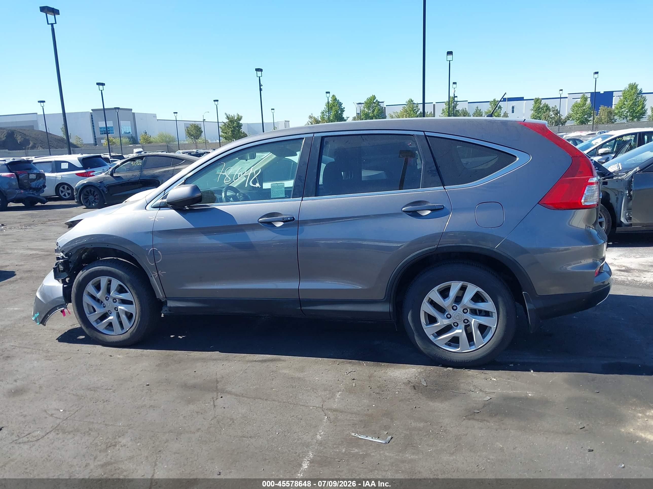 2015 Honda Cr-v Ex Gray vin: 3CZRM3H57FG708368