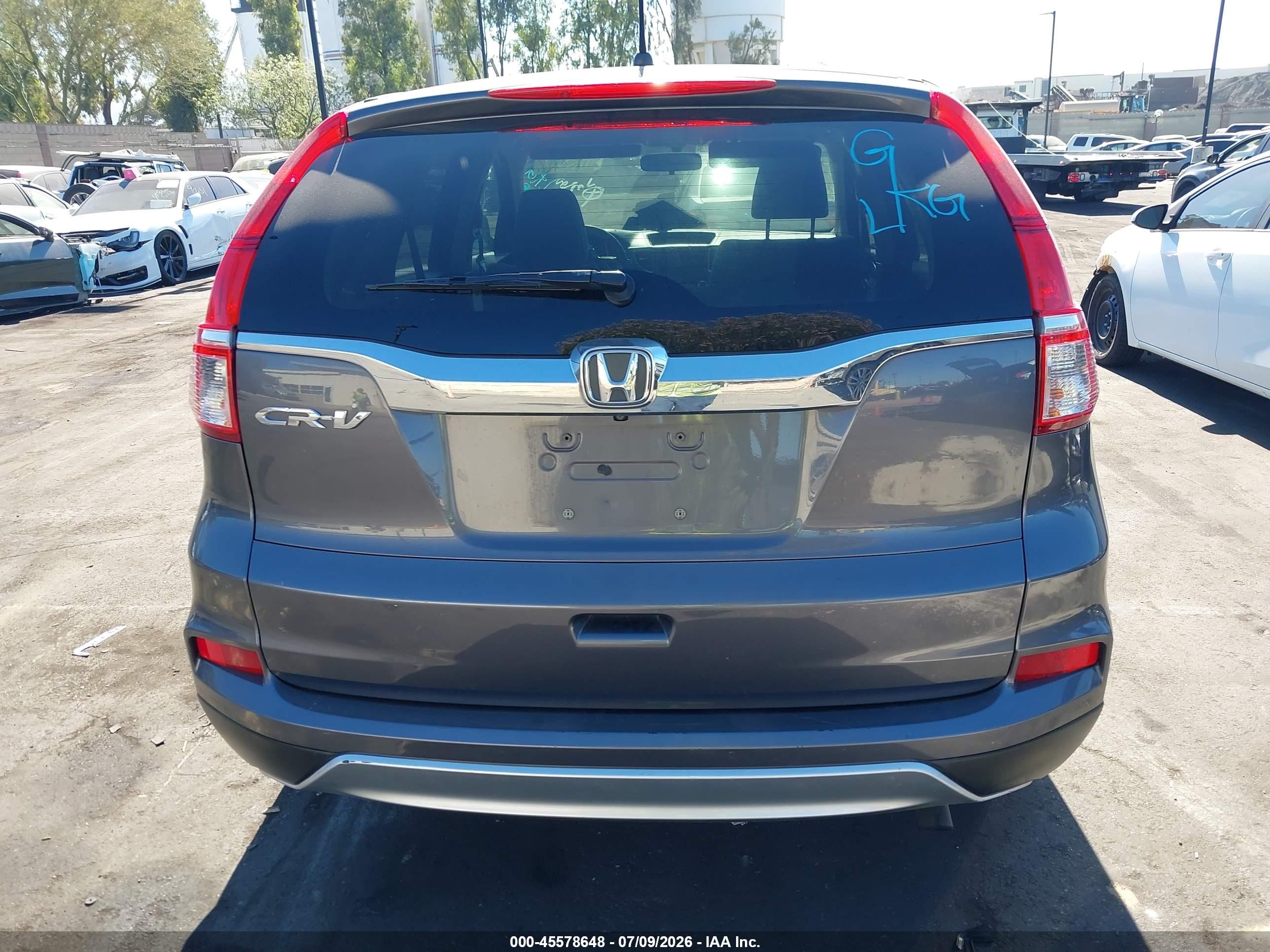 2015 Honda Cr-v Ex Gray vin: 3CZRM3H57FG708368