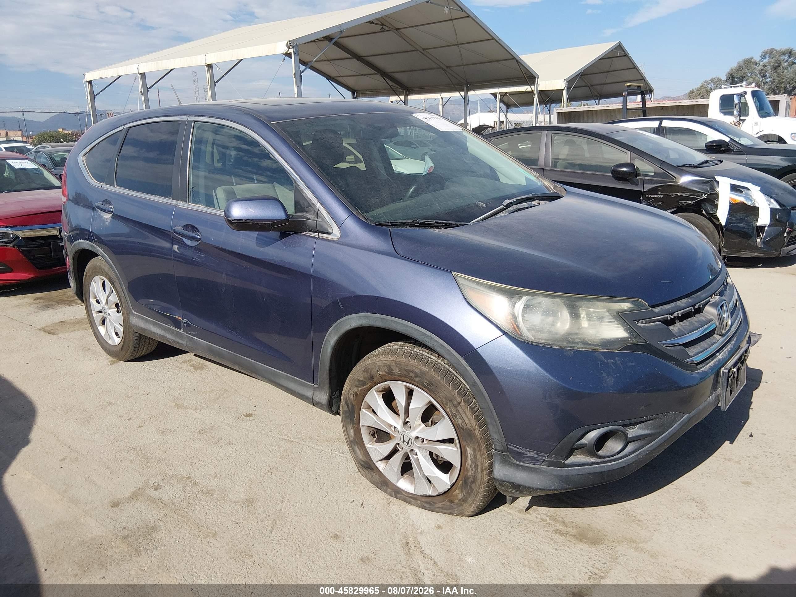 2012 Honda Cr-v Ex Blue vin: 3CZRM3H58CG704924