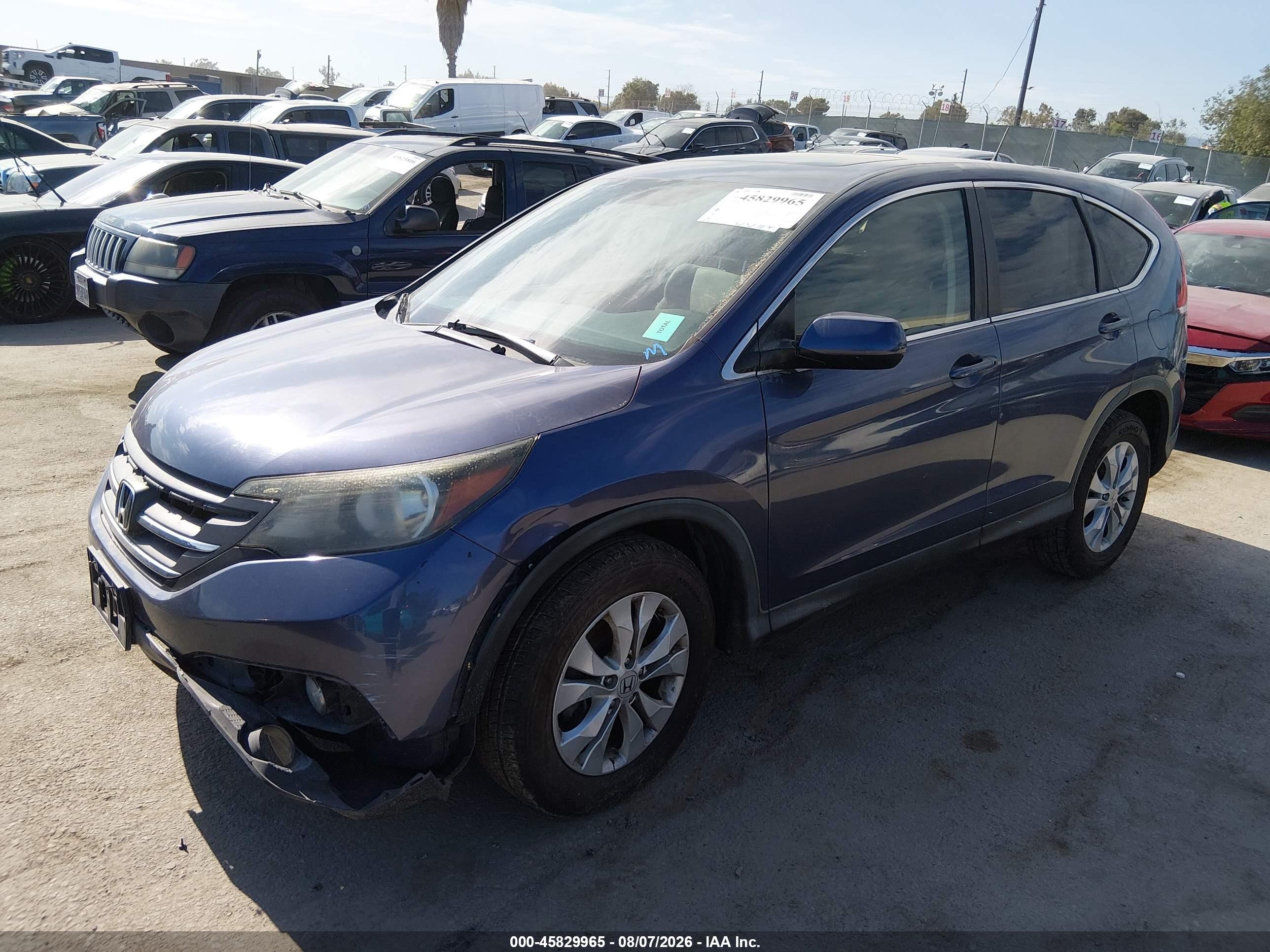2012 Honda Cr-v Ex Blue vin: 3CZRM3H58CG704924