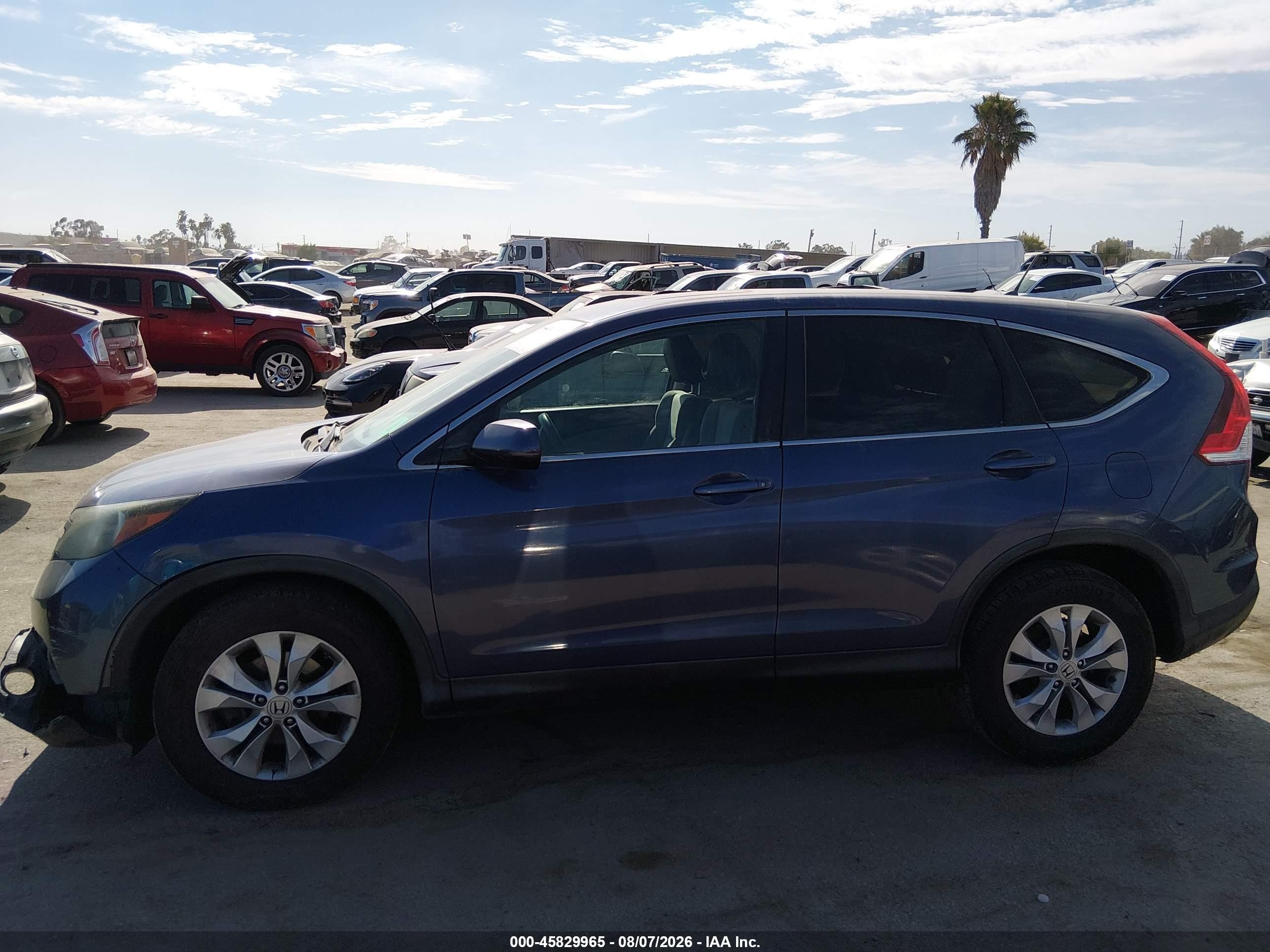 2012 Honda Cr-v Ex Blue vin: 3CZRM3H58CG704924