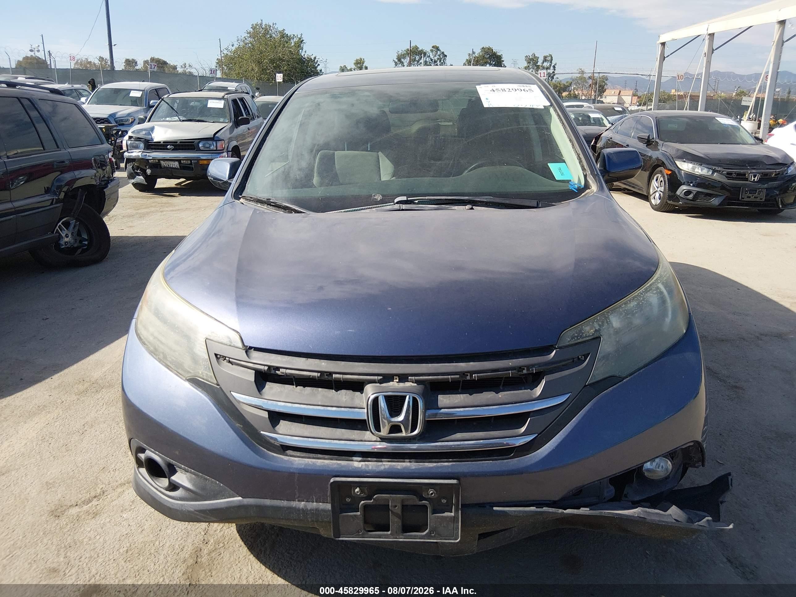2012 Honda Cr-v Ex Blue vin: 3CZRM3H58CG704924