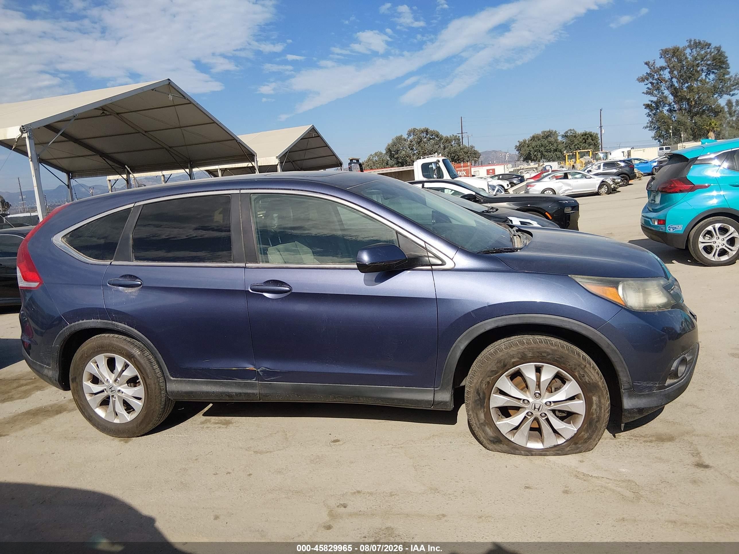 2012 Honda Cr-v Ex Blue vin: 3CZRM3H58CG704924