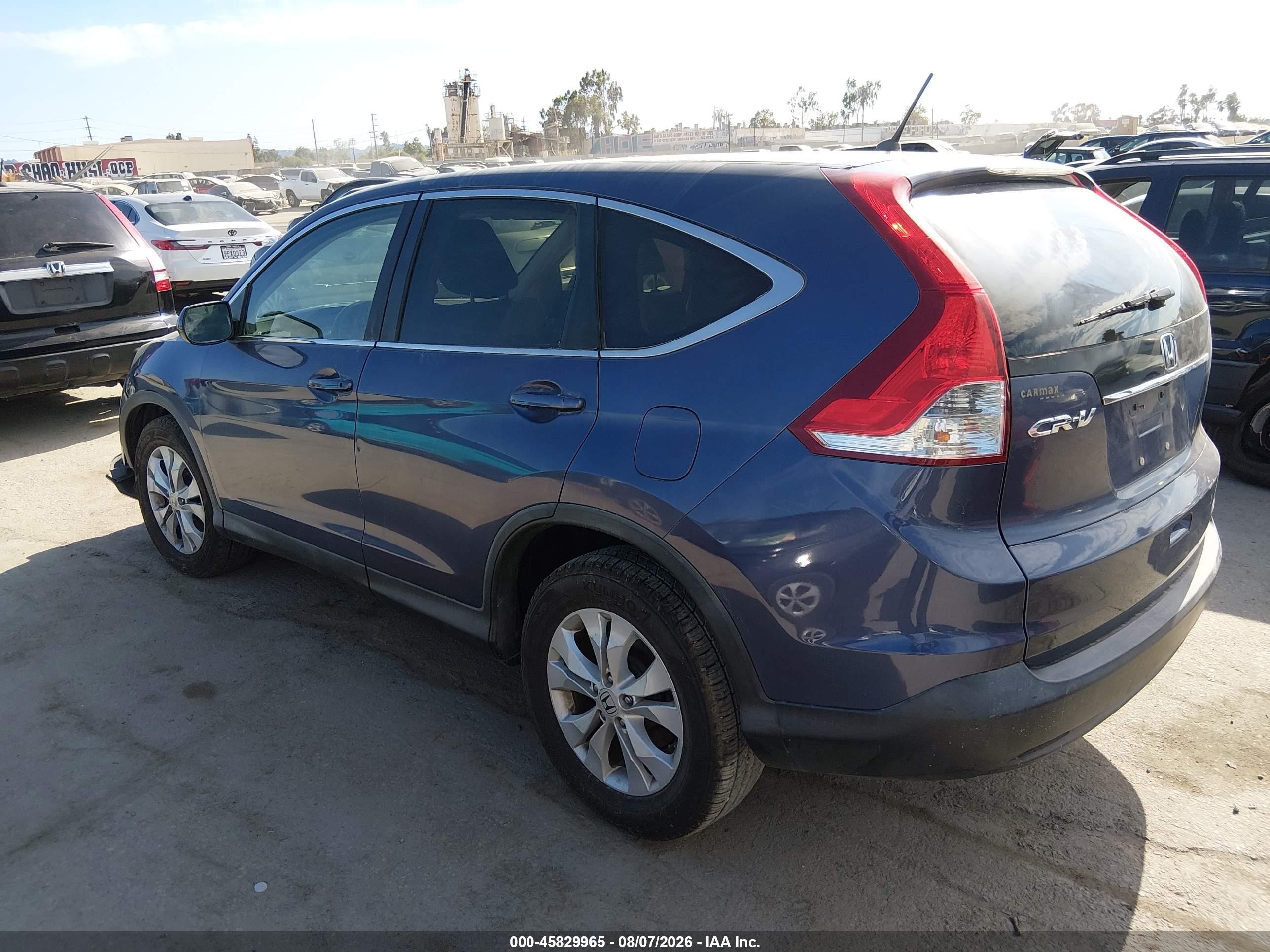 2012 Honda Cr-v Ex Blue vin: 3CZRM3H58CG704924