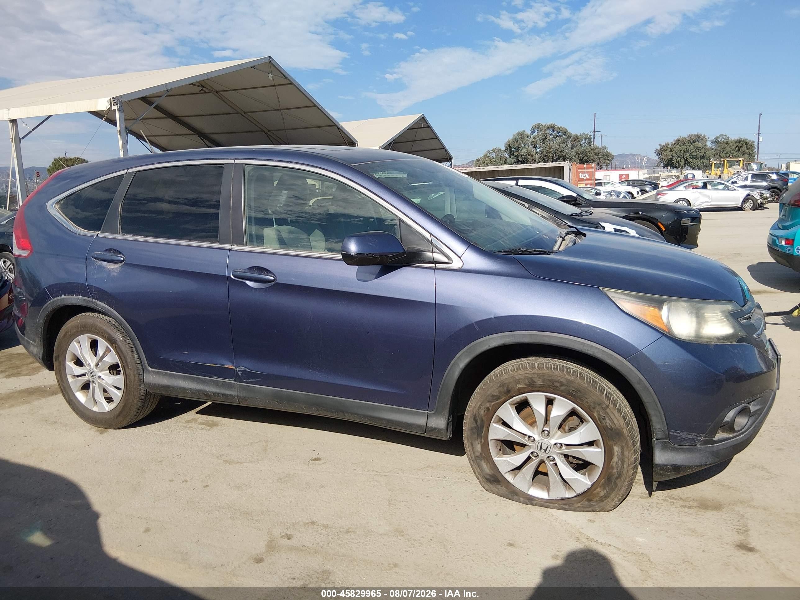 2012 Honda Cr-v Ex Blue vin: 3CZRM3H58CG704924