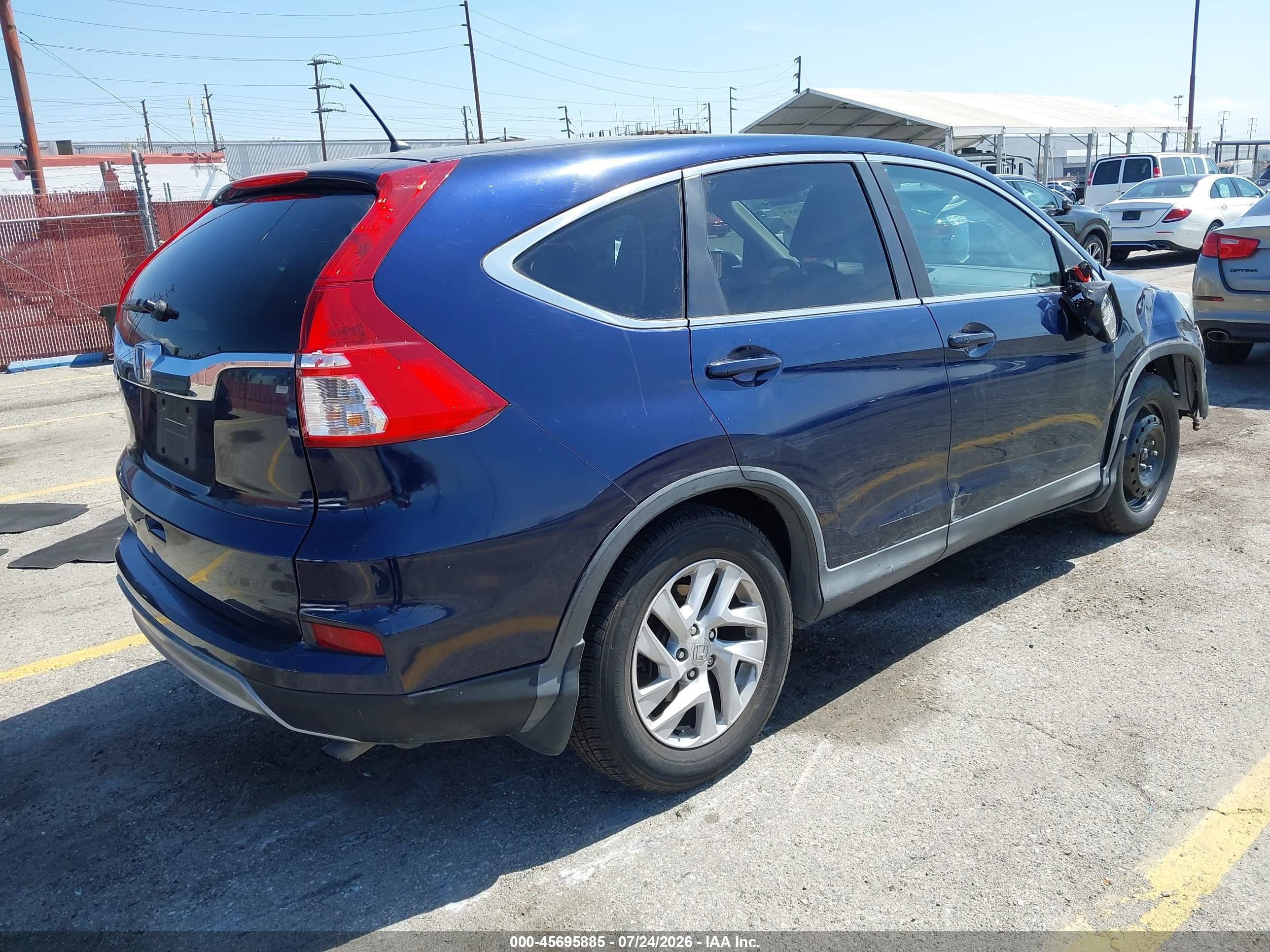 2015 Honda Cr-v Ex Blue vin: 3CZRM3H58FG704006