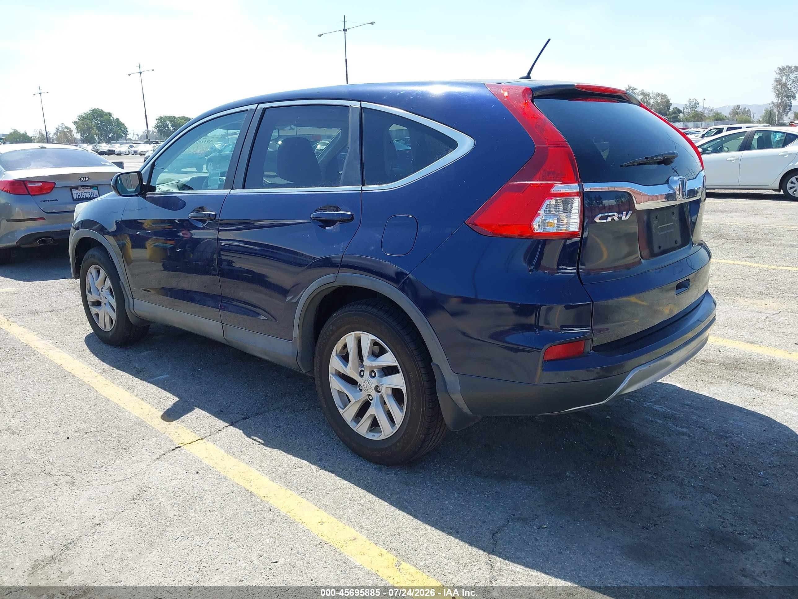2015 Honda Cr-v Ex Blue vin: 3CZRM3H58FG704006