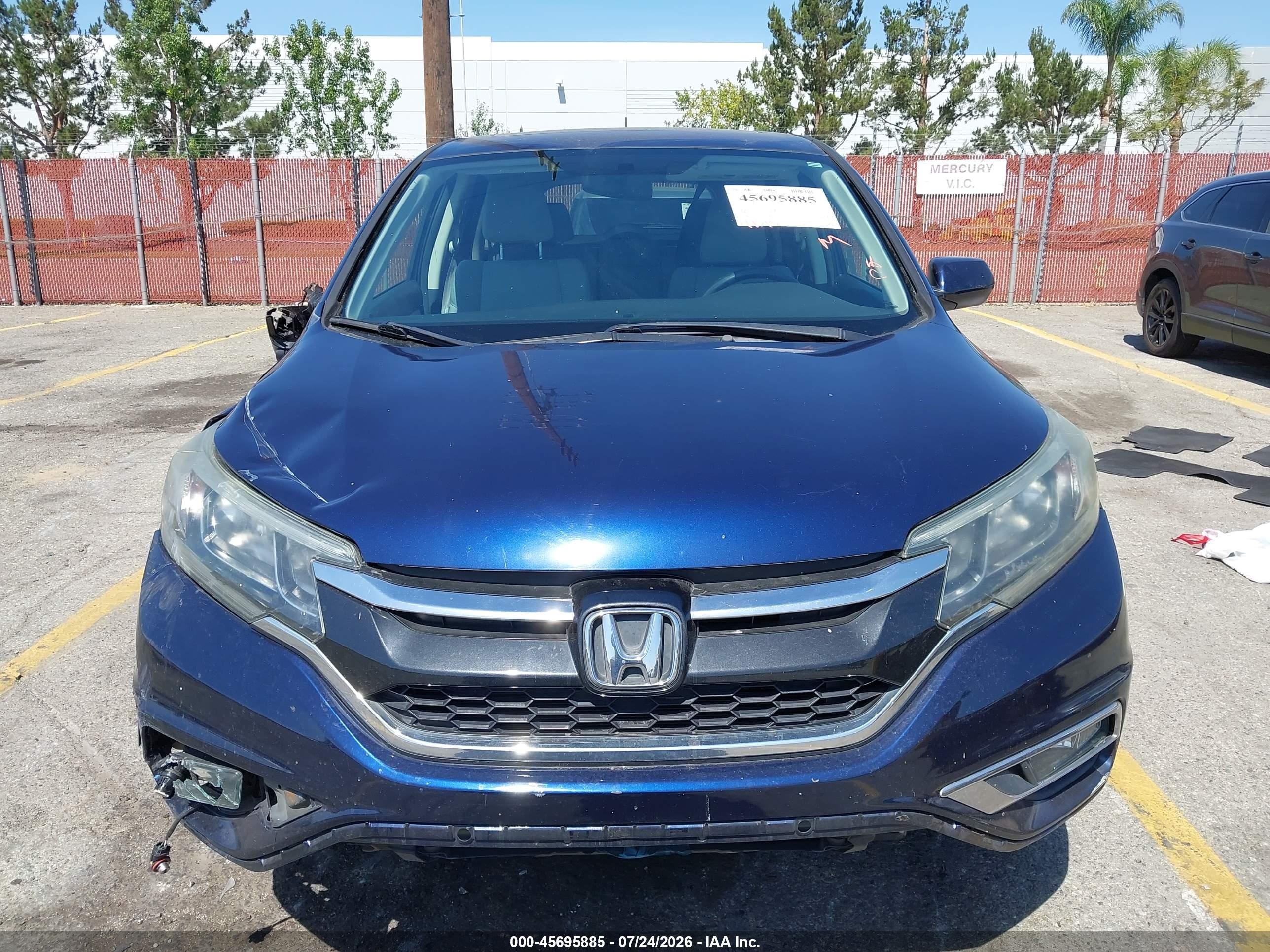 2015 Honda Cr-v Ex Blue vin: 3CZRM3H58FG704006