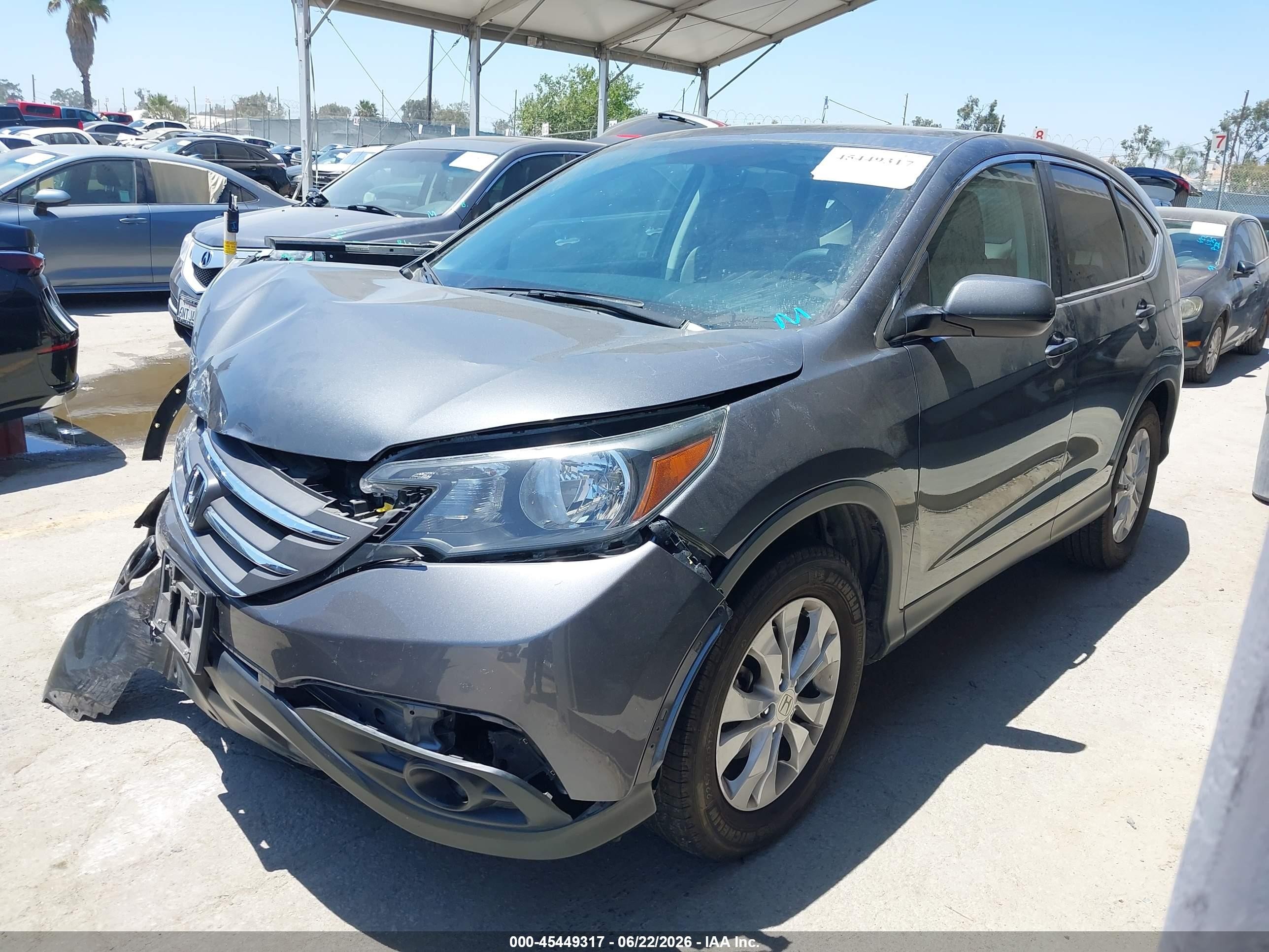 2014 Honda Cr-v Ex Gray vin: 3CZRM3H59EG705700
