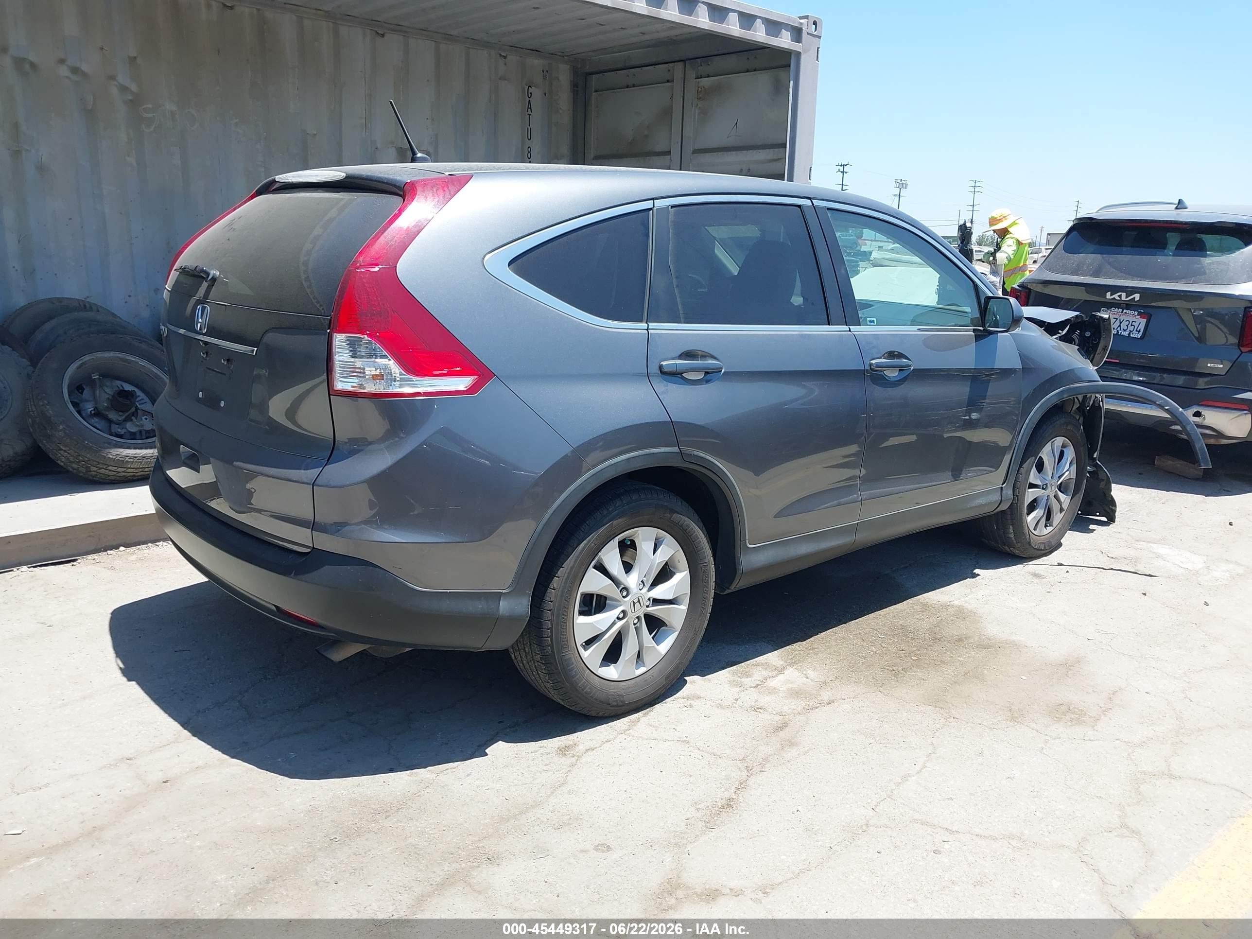 2014 Honda Cr-v Ex Gray vin: 3CZRM3H59EG705700