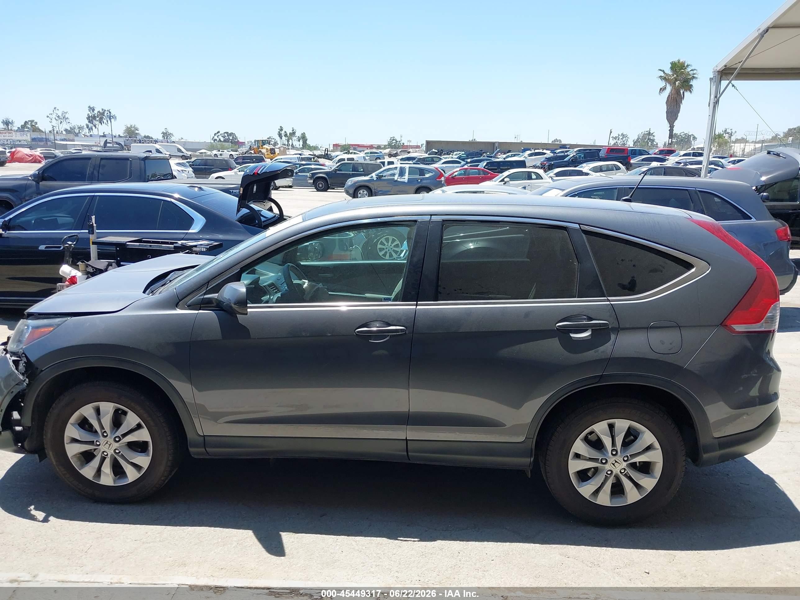 2014 Honda Cr-v Ex Gray vin: 3CZRM3H59EG705700